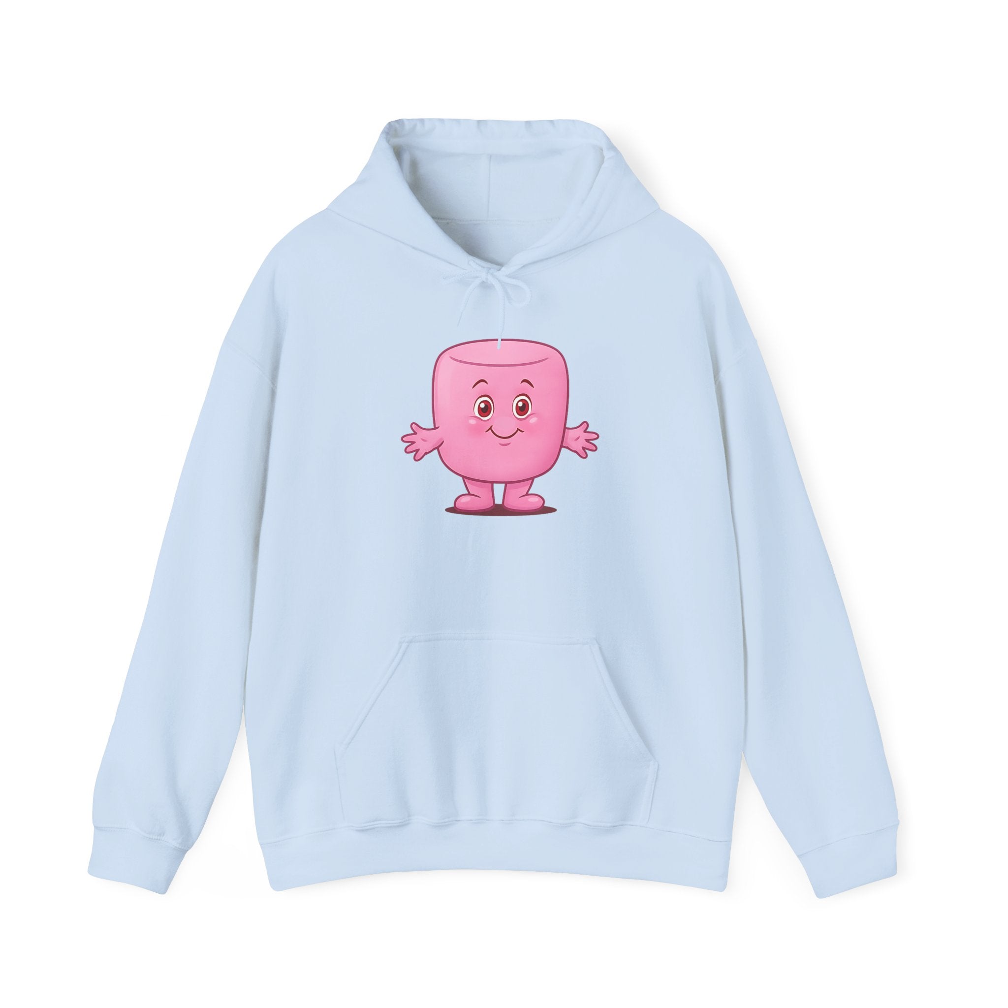 Cute Marshmallow Character Hoodie, Cozy Sweatshirt, Fun Gift for Kids, Unisex Pullover for Fall/Winter, Casual Wear, Cartoon Apparel