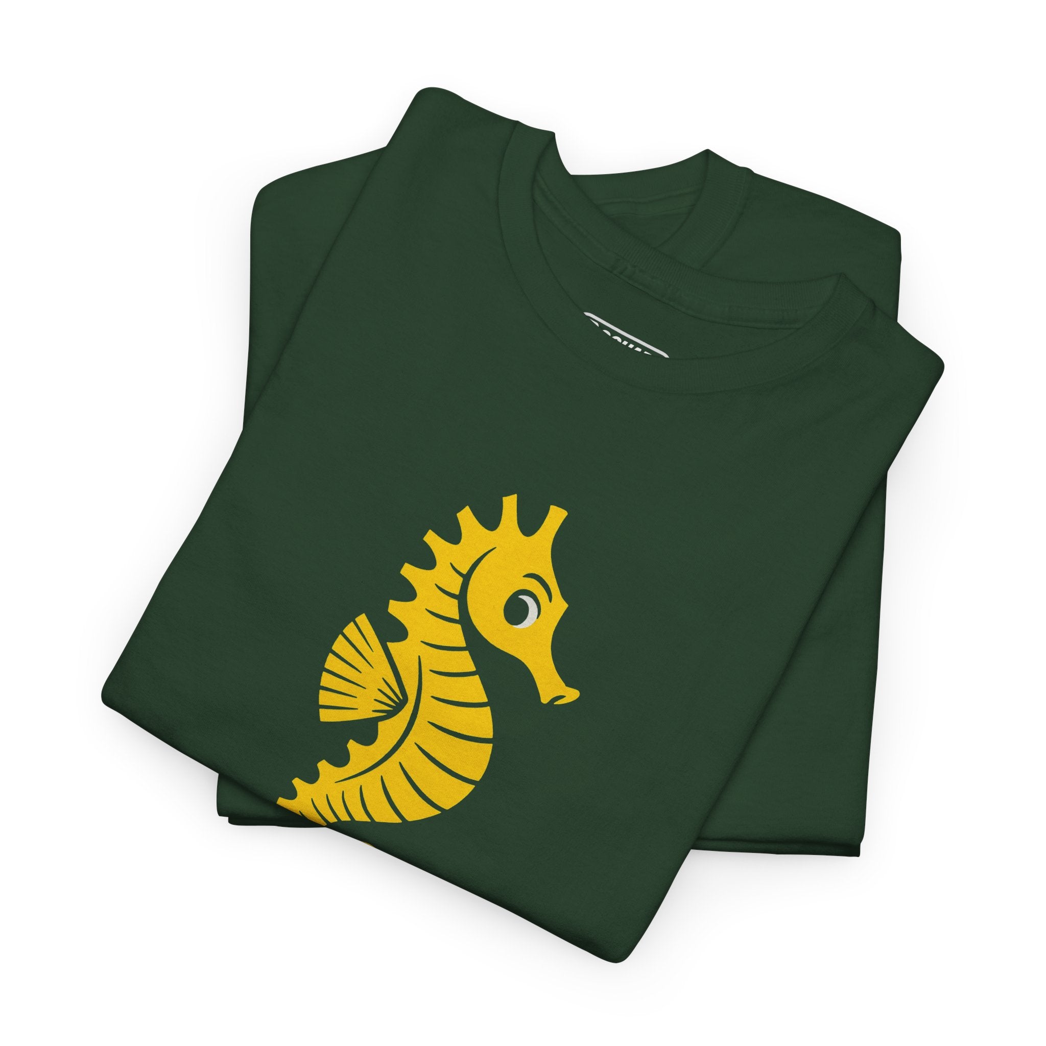 Seahorse Tee – Ocean Vibes in Heavy Cotton Comfort