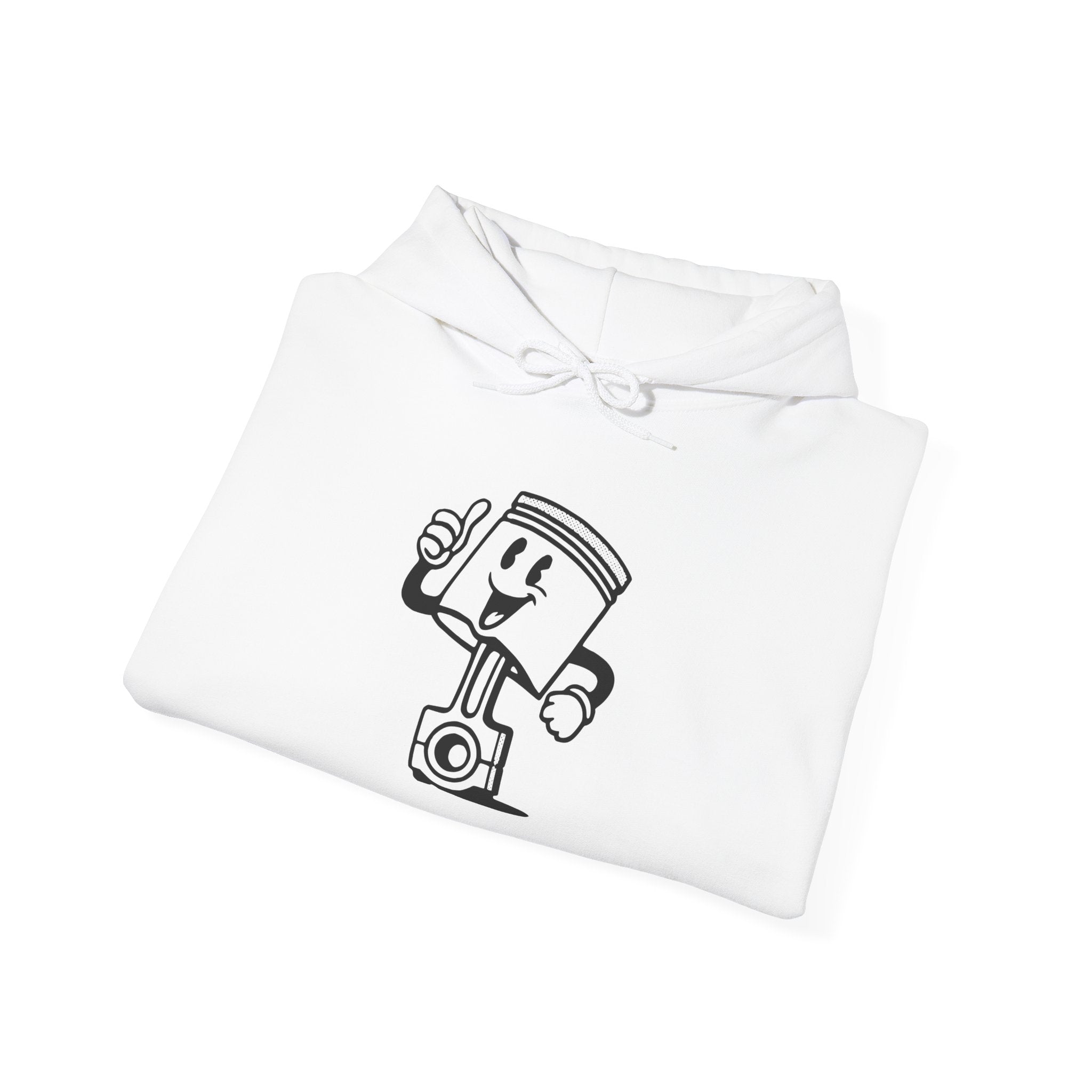 Cheerful Piston Sweatshirt, Unisex Hooded Pullover for Mechanics, Gift for Car Lovers, Funny Automotive Apparel