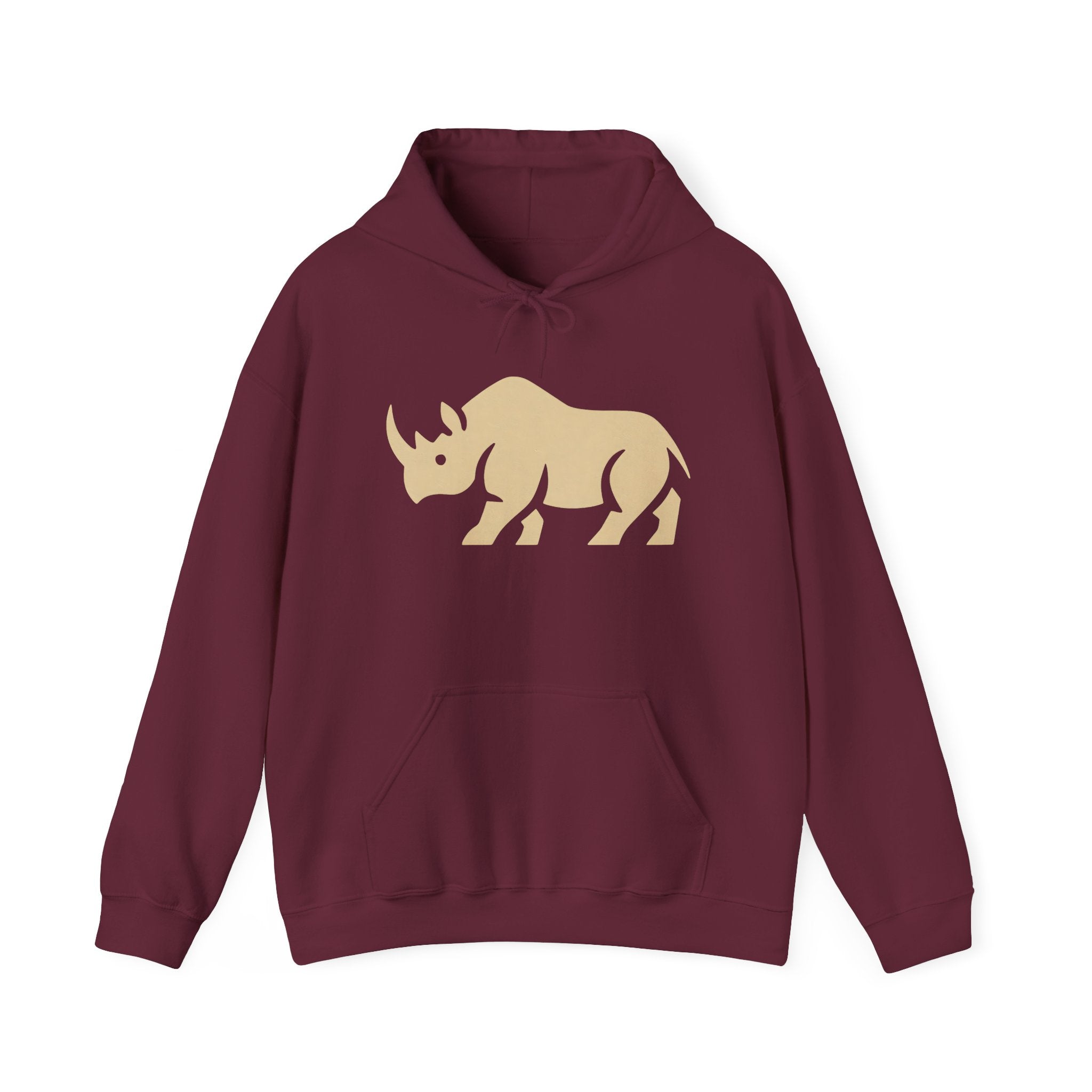 Rhinoceros Graphic Unisex Hoodie, Casual Wear, Eco-Friendly Sweatshirt, Gift for Animal Lovers, Nature-Inspired Apparel