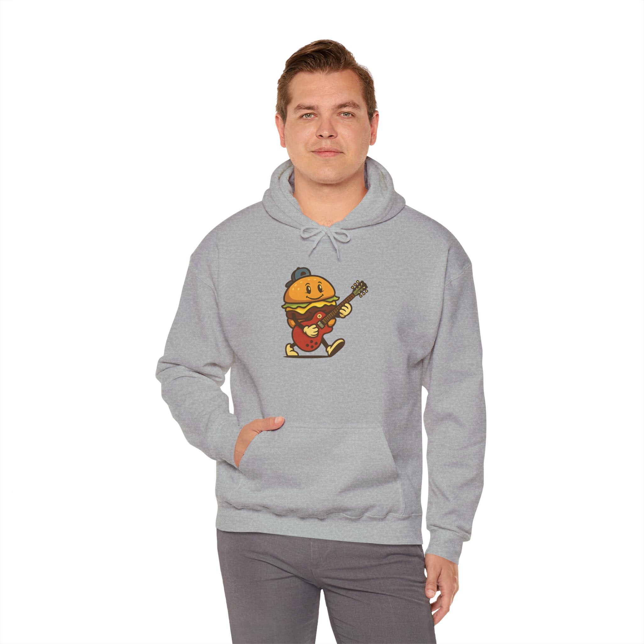 Playful Cartoon Musician Hoodie, Cozy Unisex Sweatshirt, Fun Gift for Music Lovers, Casual Wear, Perfect for Birthdays & Holidays