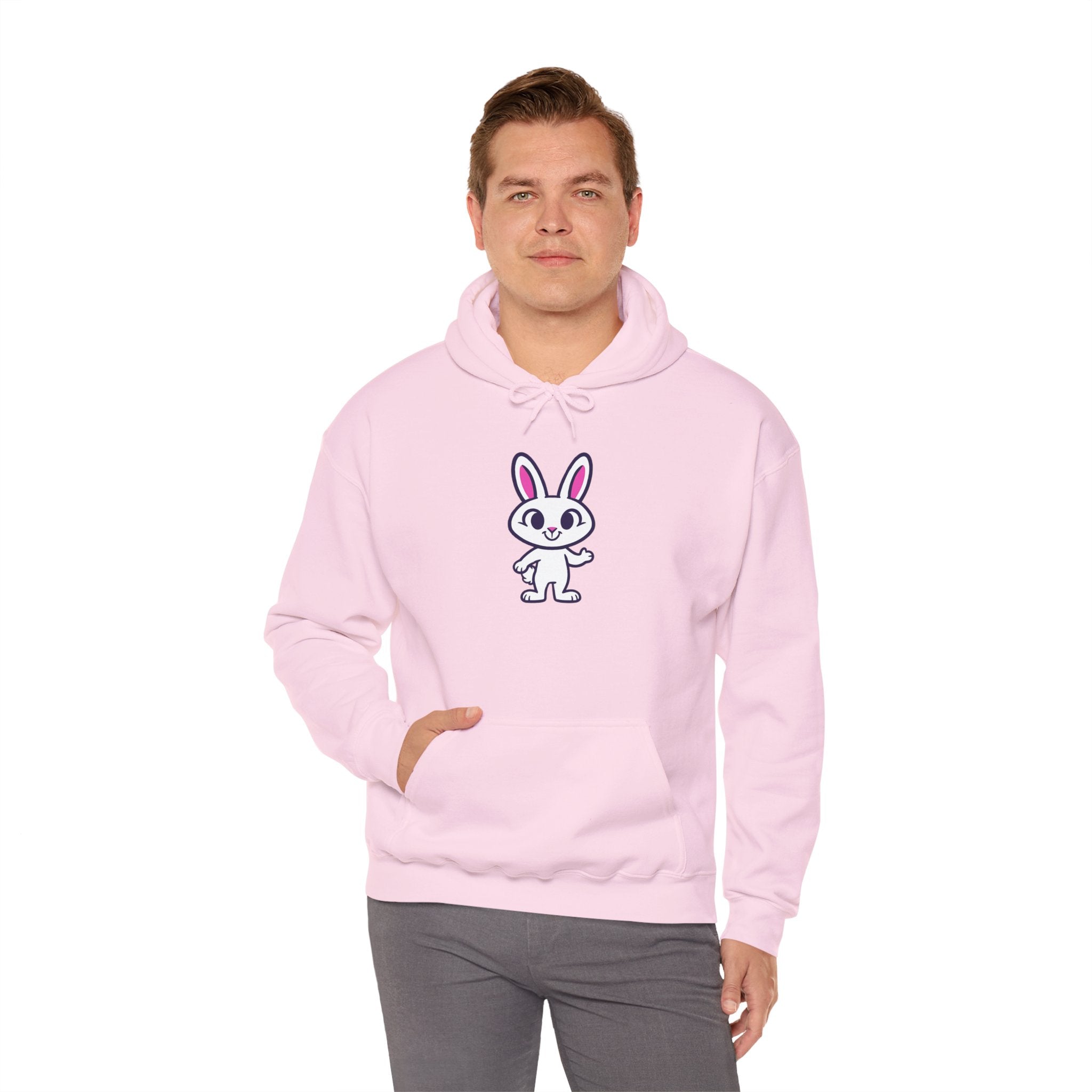Cute Bunny Hoodie for Cozy Days, Bunny Sweatshirt, Unisex Pullover, Spring Fashion, Easter Gift, Casual Wear