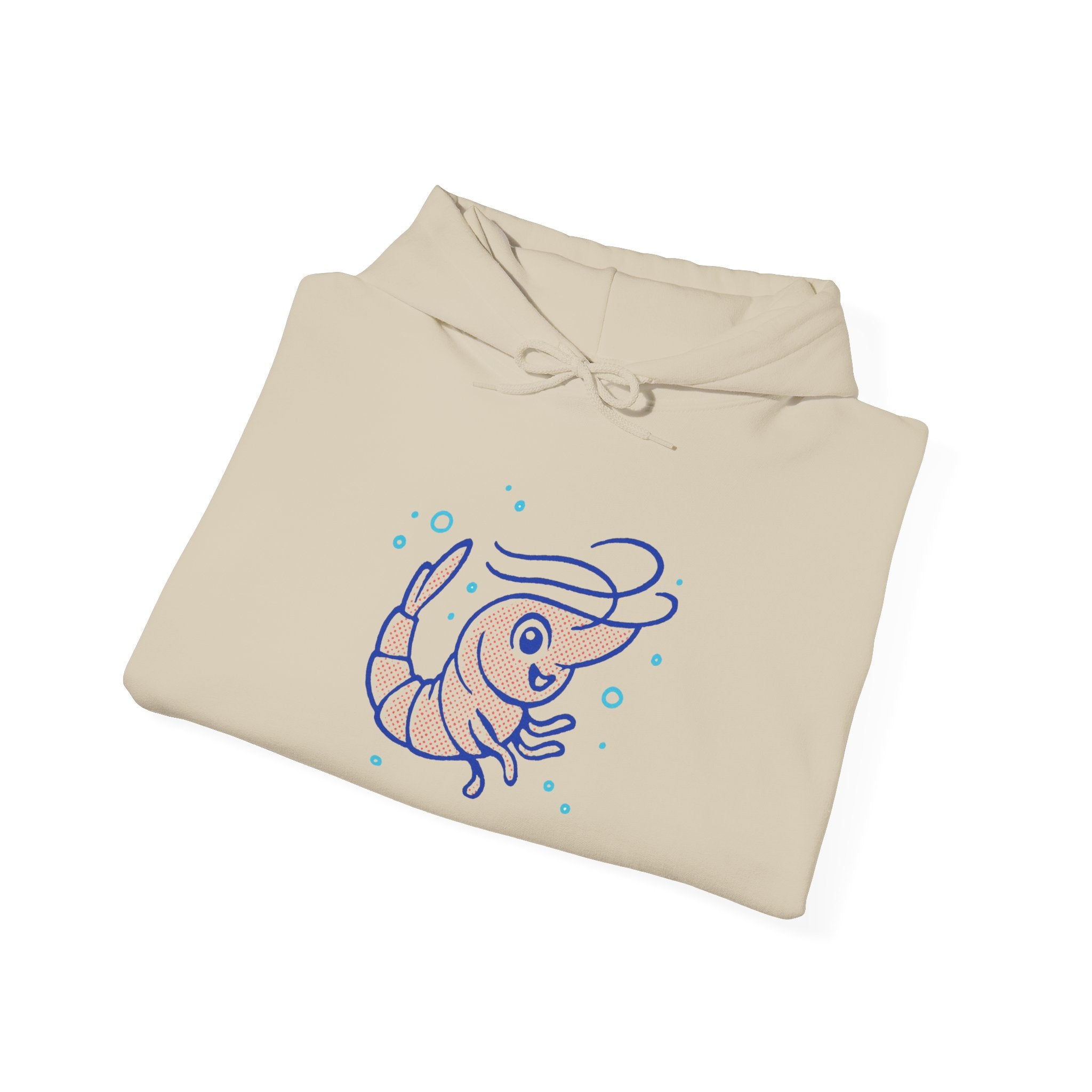 Playful Shrimp Hoodie, Fun Sweater for Seafood Lovers, Cute Marine Life Apparel, Casual Gift for Friends, Unique Beachwear