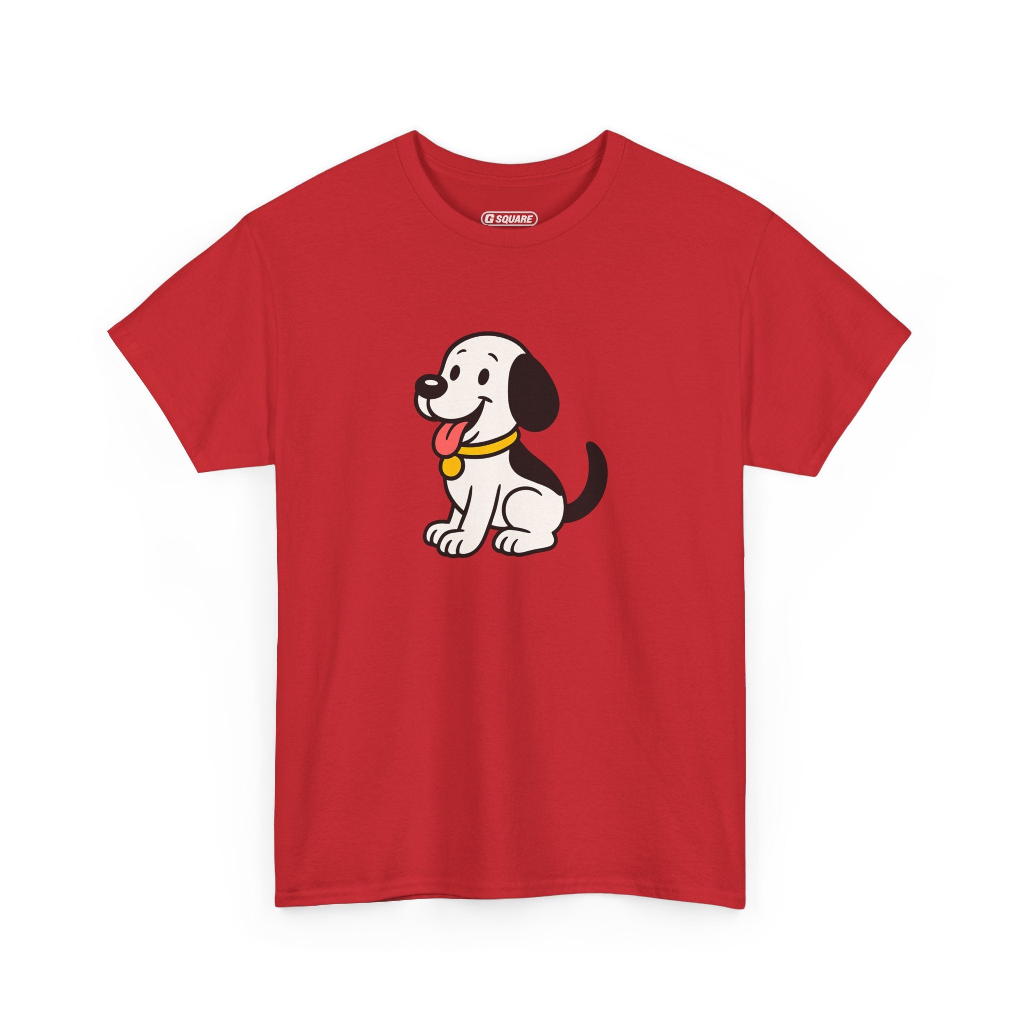 Cute Dog Graphic Tee – Adorable Red Shirt for Pet Lovers