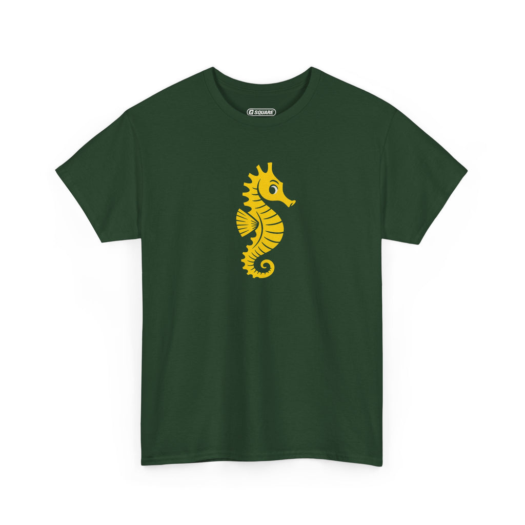 Seahorse Tee – Ocean Vibes in Heavy Cotton Comfort