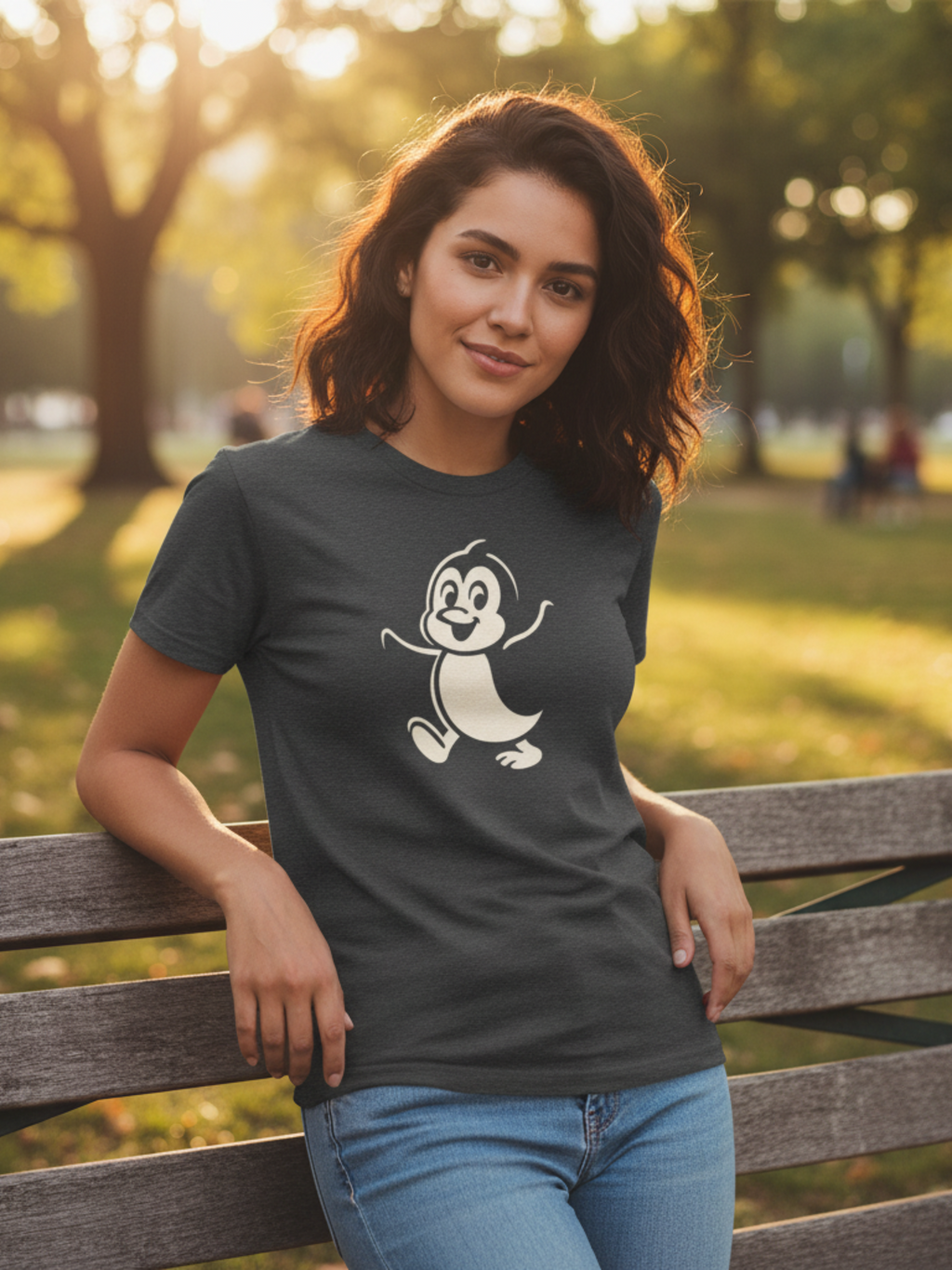 Playful Penguin Graphic Tee