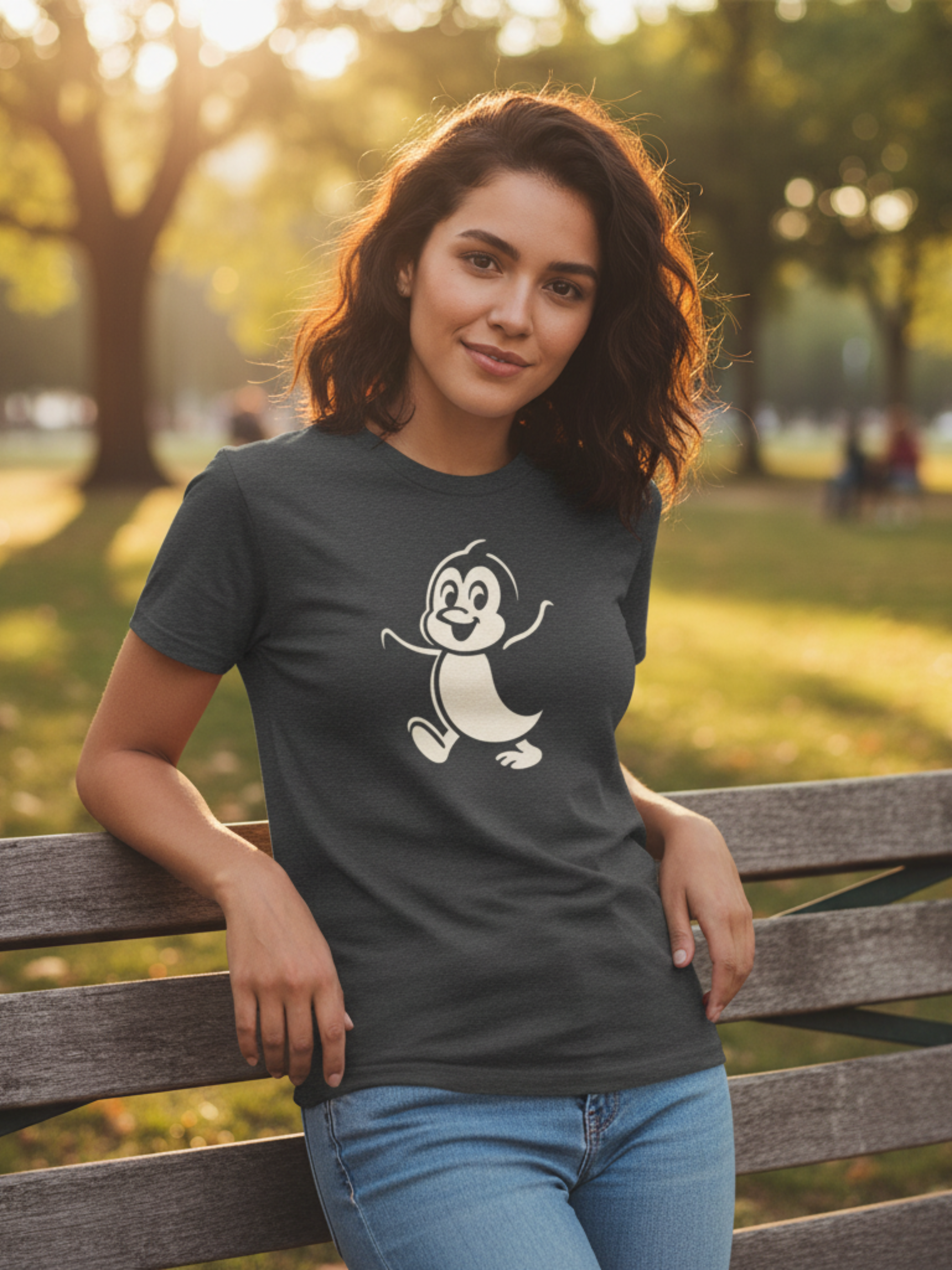 Playful Penguin Graphic Tee