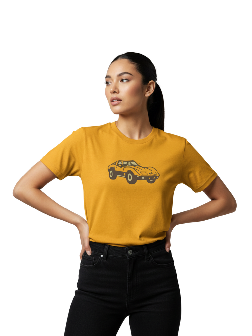 Golden Ride Vintage Car Tee