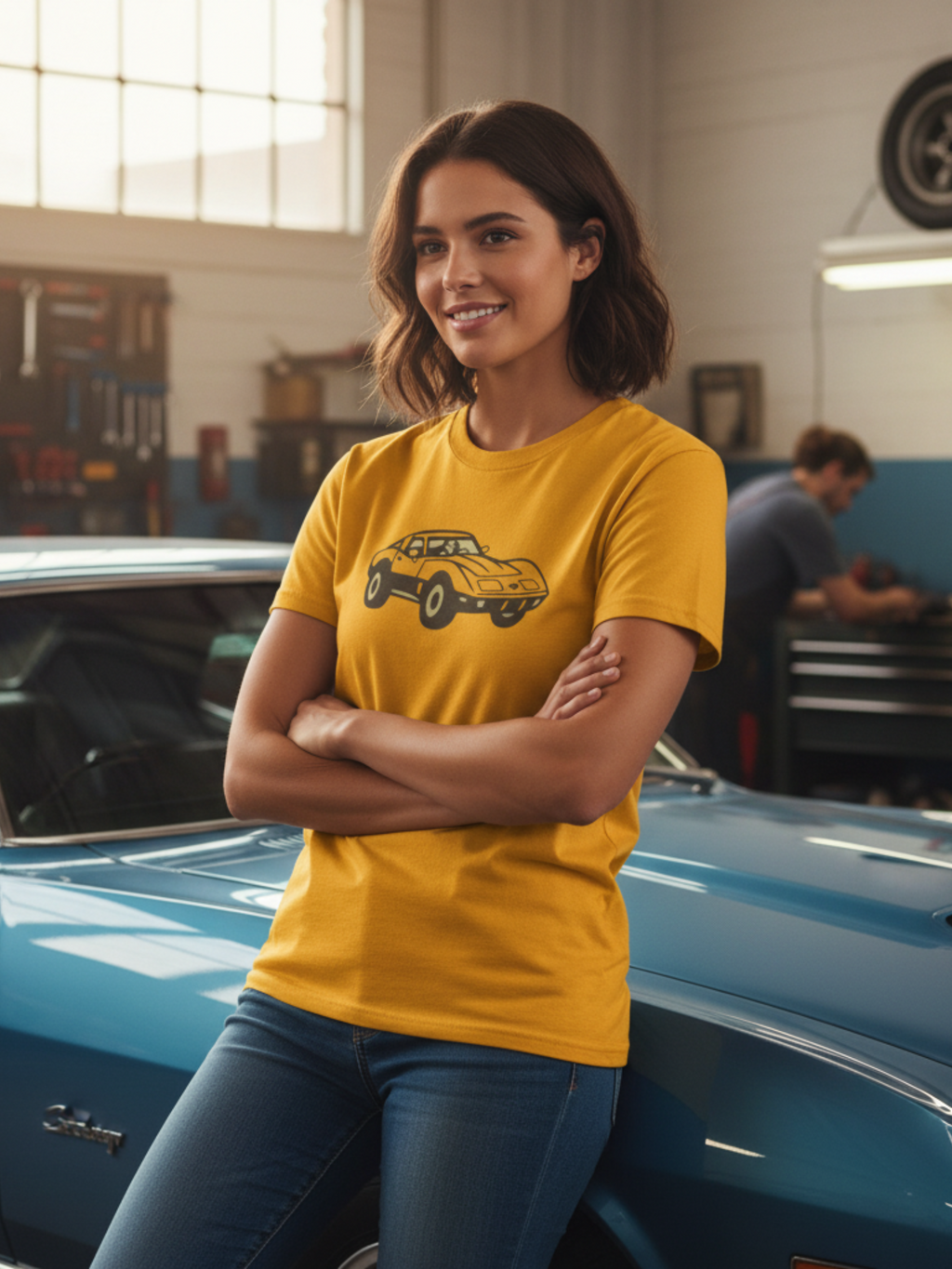 Golden Ride Vintage Car Tee