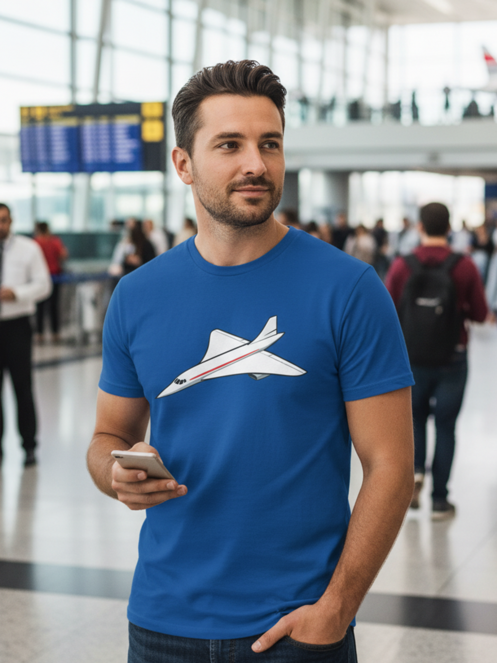 Flying Concorde Tee – Classic Cotton Comfort for Aviation Fans