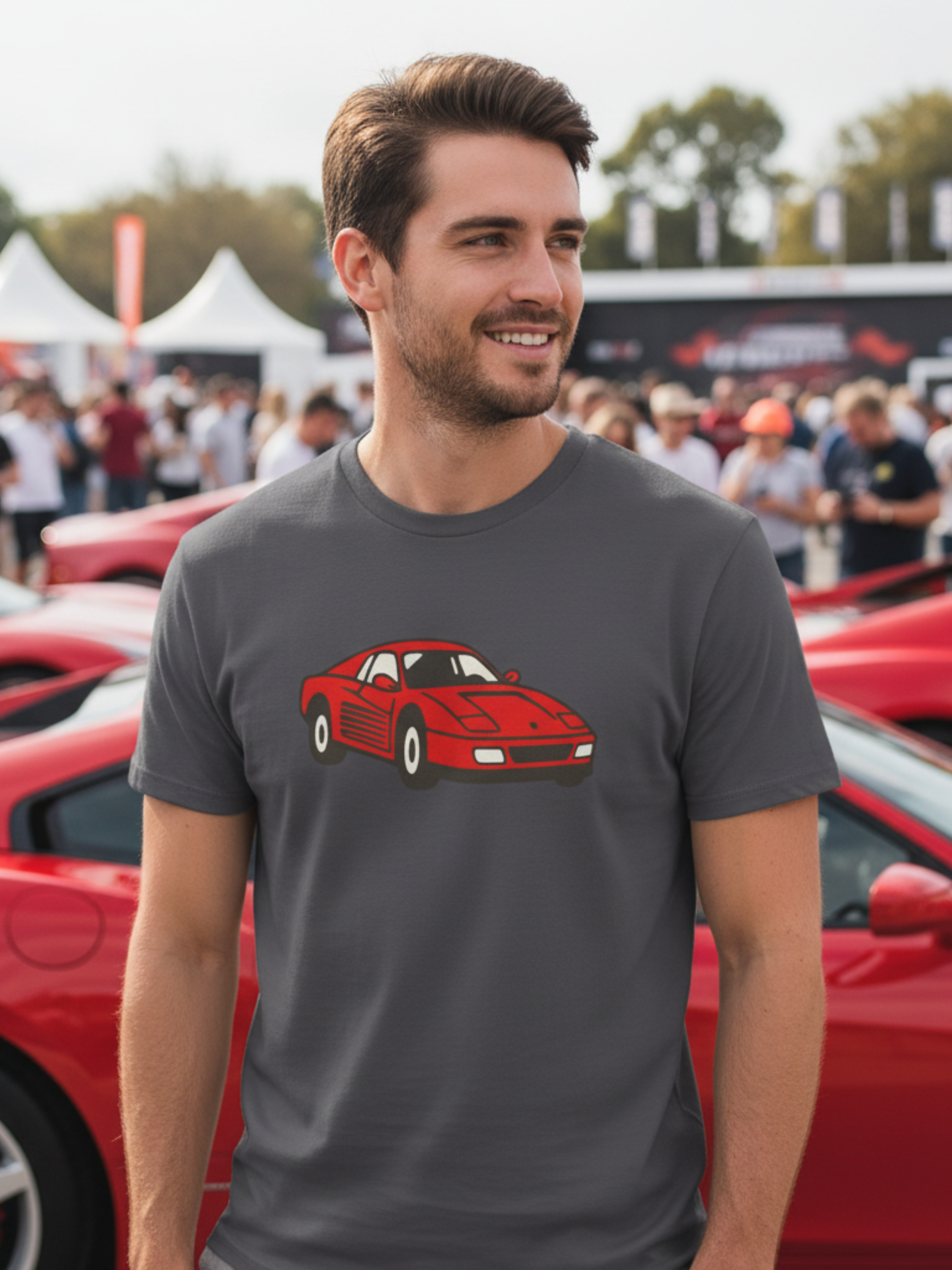 Vintage Testarossa Tee – Retro Sport Car Style for Car Lovers