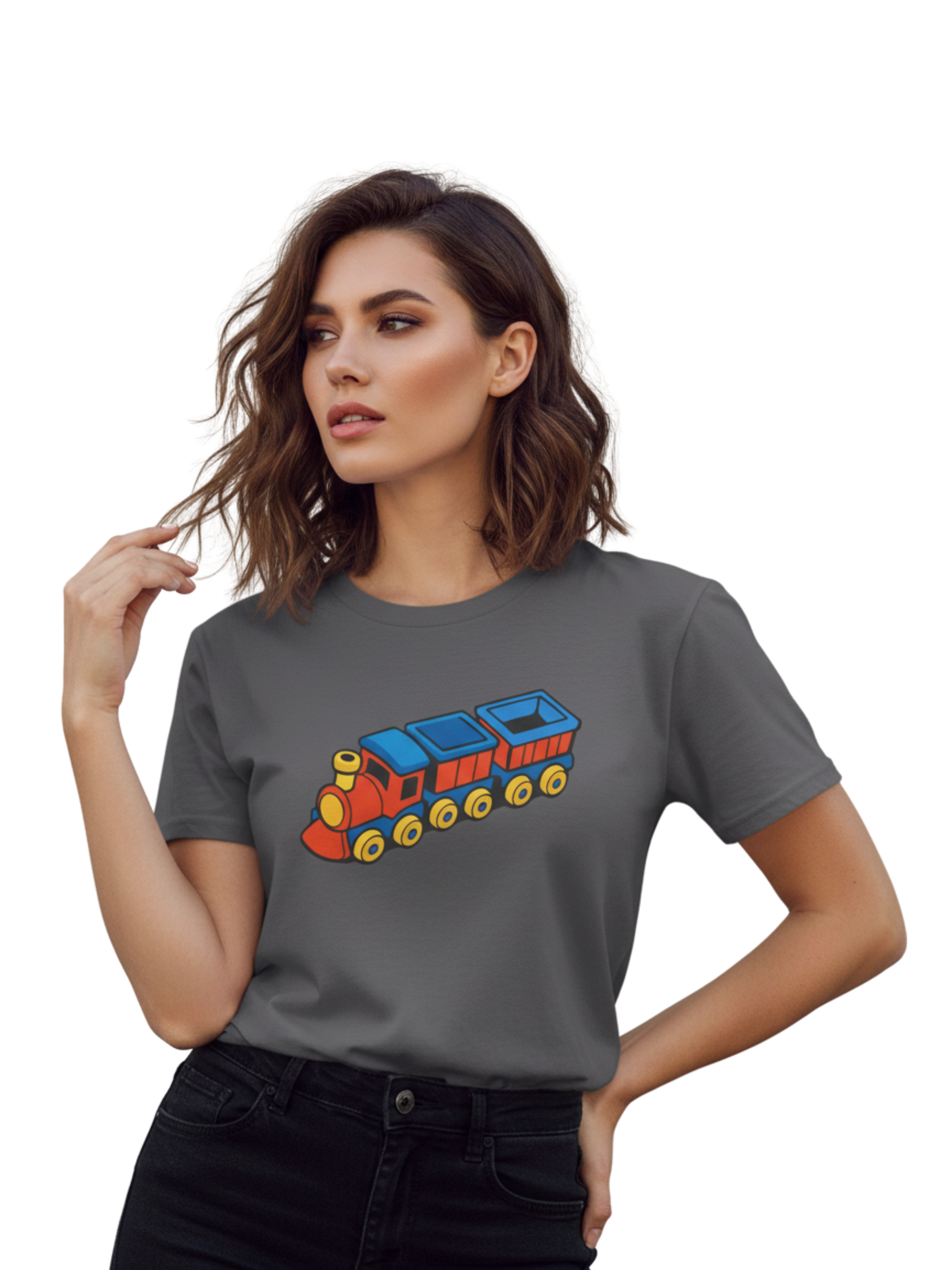 Train Adventure Tee – Heavy Cotton Comfort for Kids & Adults