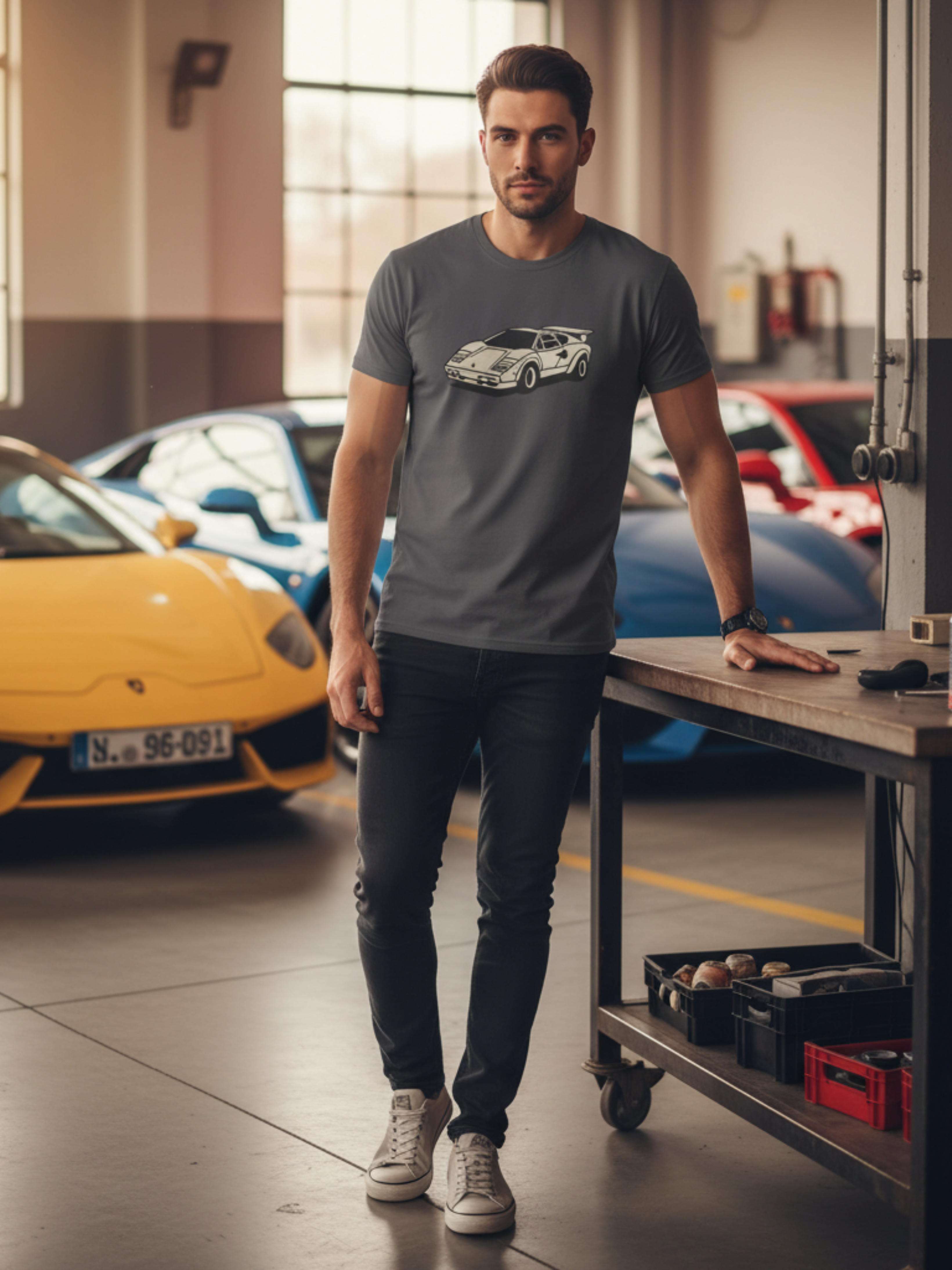 Vintage Countach Tee – Retro Supercar Style for Auto Enthusiasts