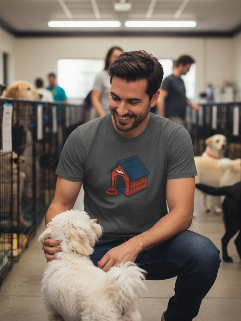 Dog House Lover Tee – Cute Heavy Cotton Shirt for Pet Owners