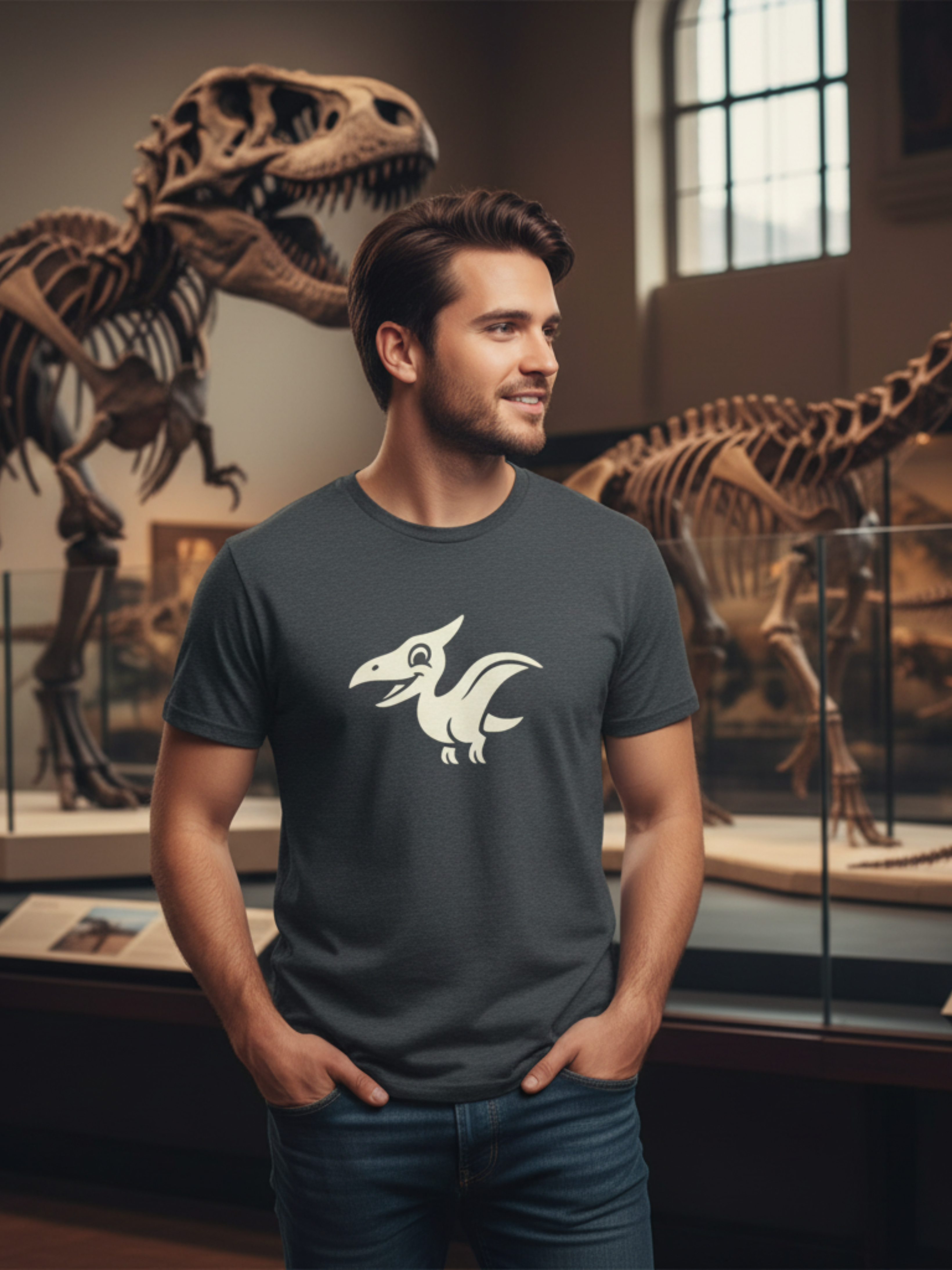 Pterosaur Tee – Unique Dino Style in Heavy Cotton Comfort