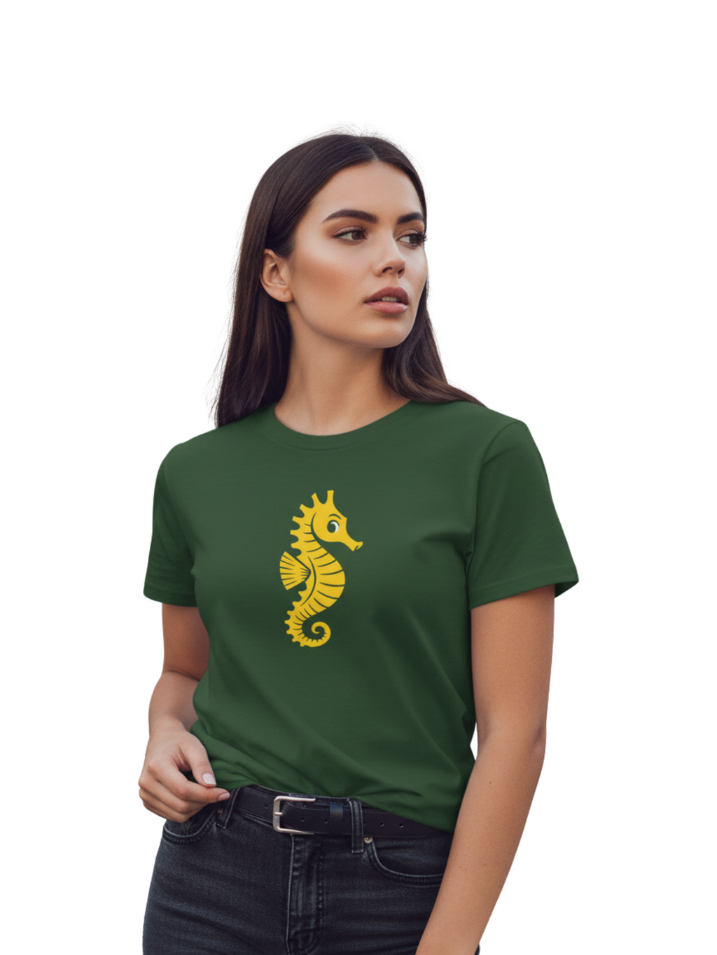 Seahorse Tee – Ocean Vibes in Heavy Cotton Comfort