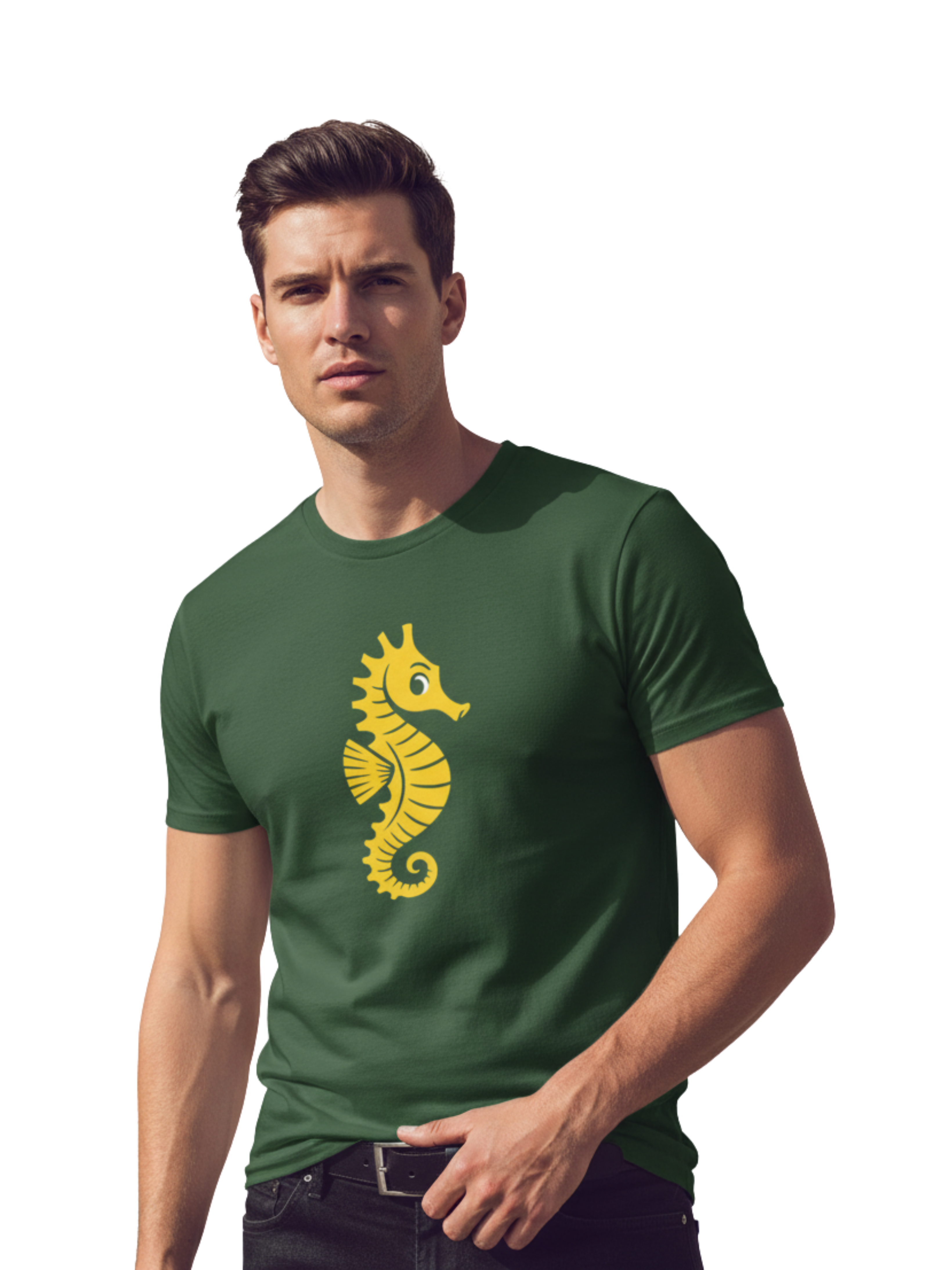 Seahorse Tee – Ocean Vibes in Heavy Cotton Comfort