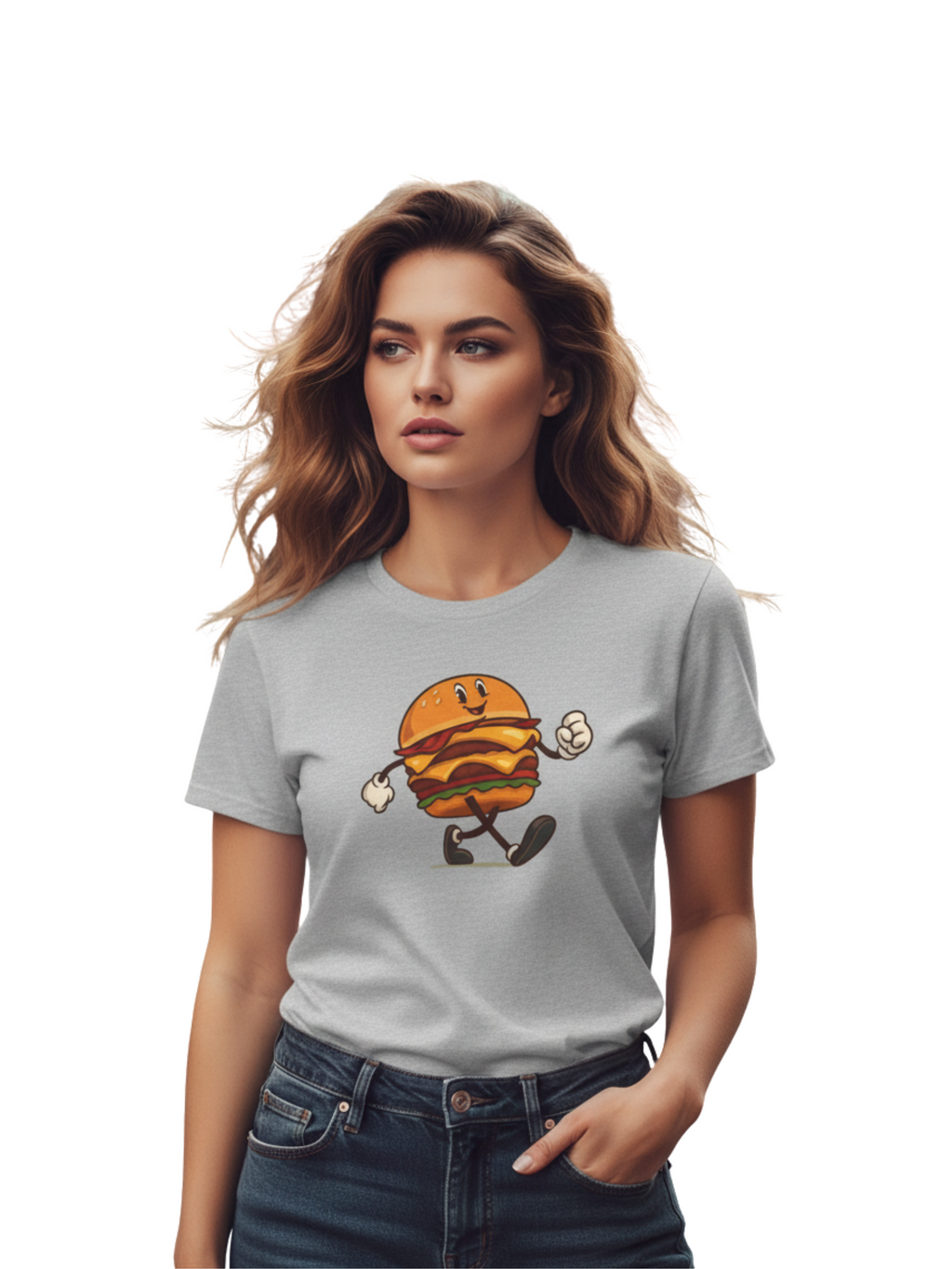 Cheerful Burger Tee – Fun Foodie Style for Grill Lovers