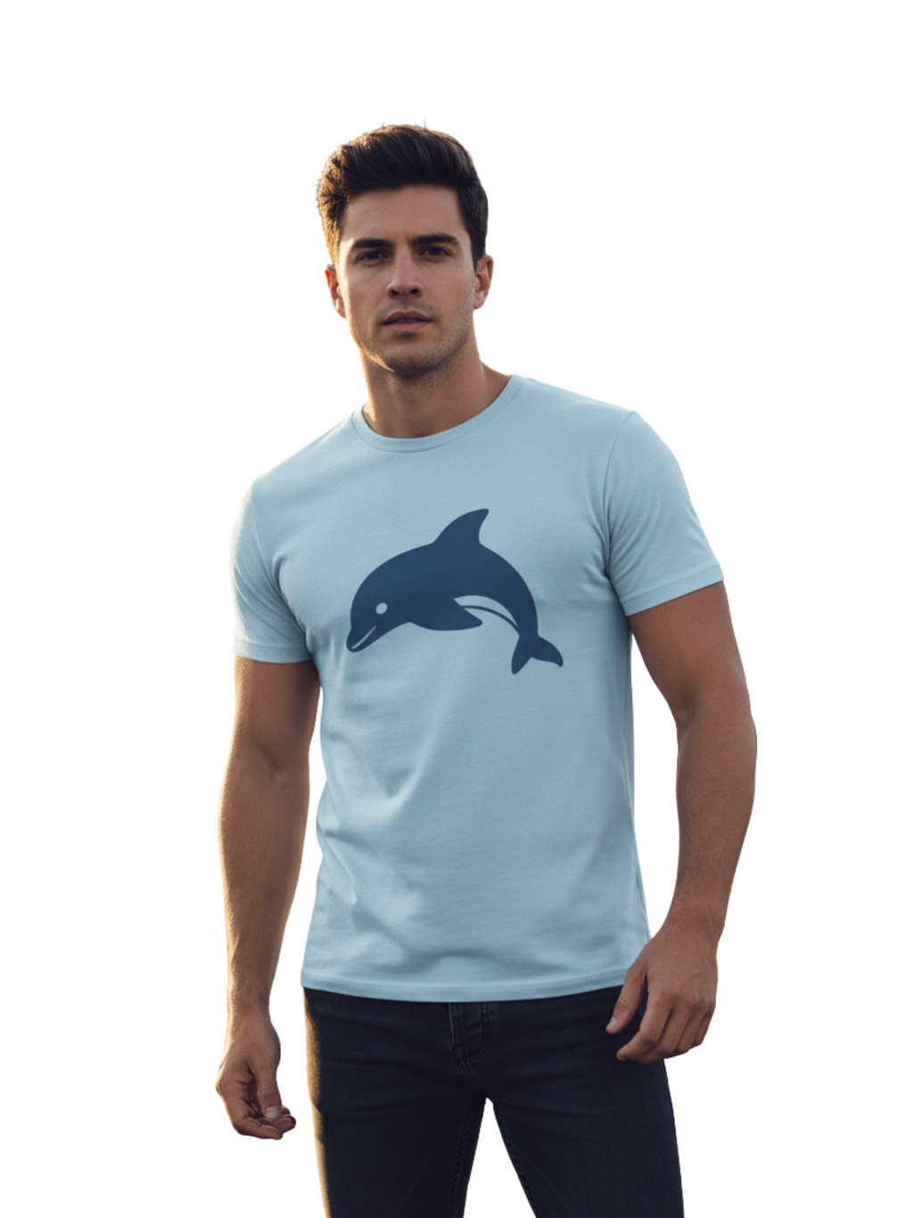 Dolphin Tee – Ocean-Themed Cotton Comfort for Beach Lovers