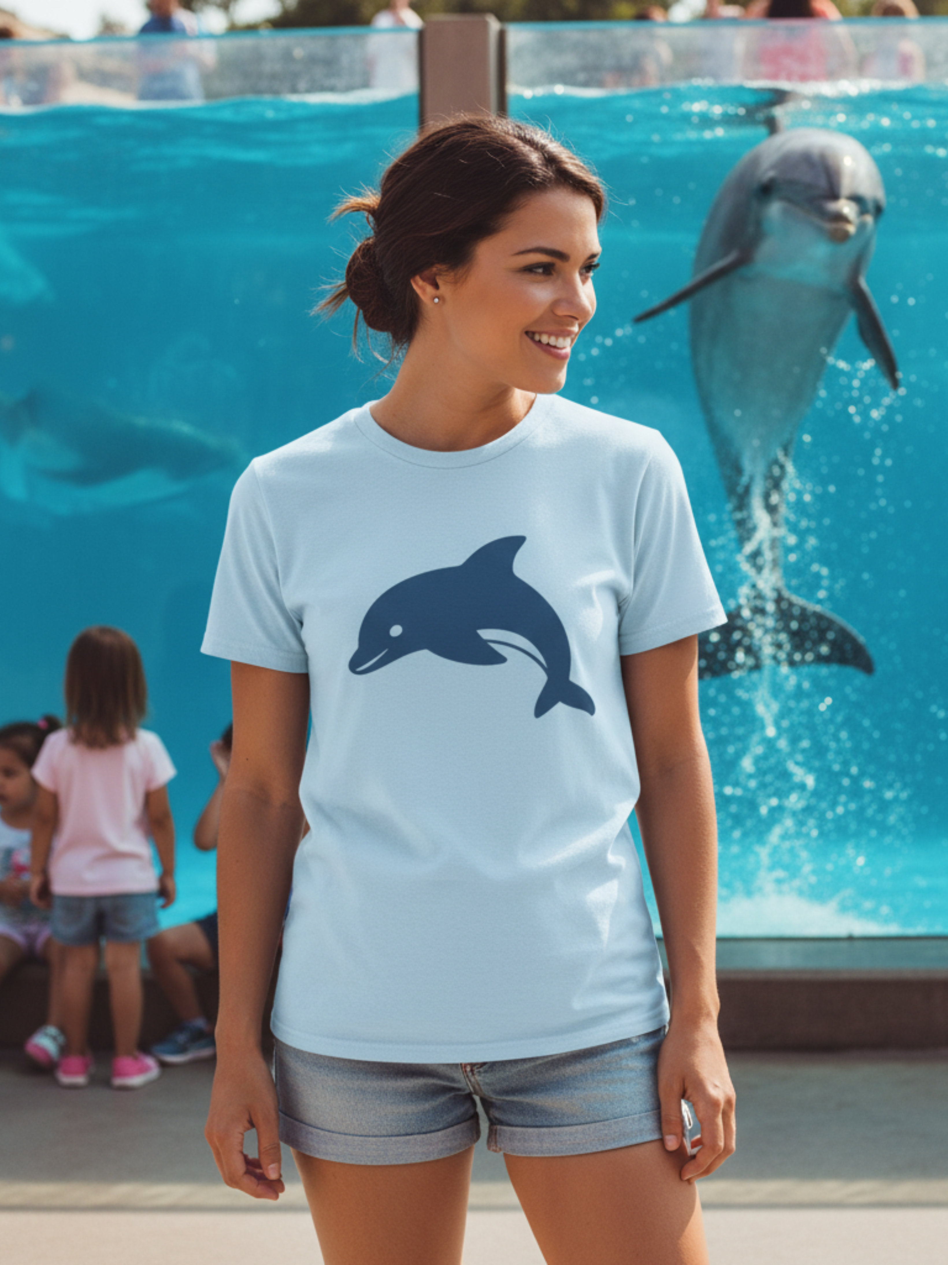Dolphin Tee – Ocean-Themed Cotton Comfort for Beach Lovers