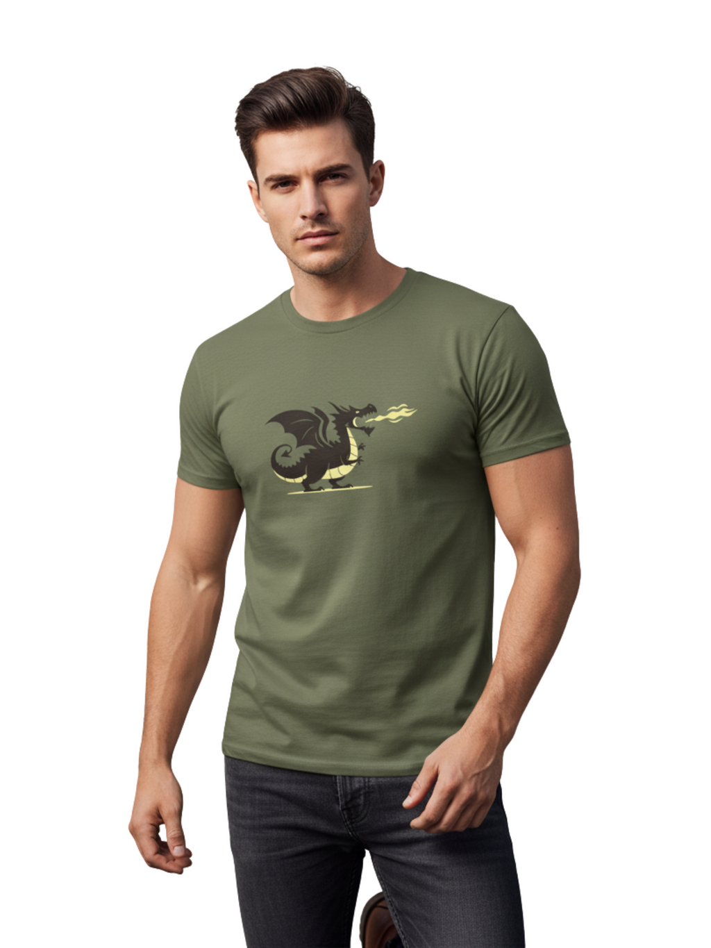 Dragon Graphic Tee – Heavy Cotton Comfort for Fantasy Fans