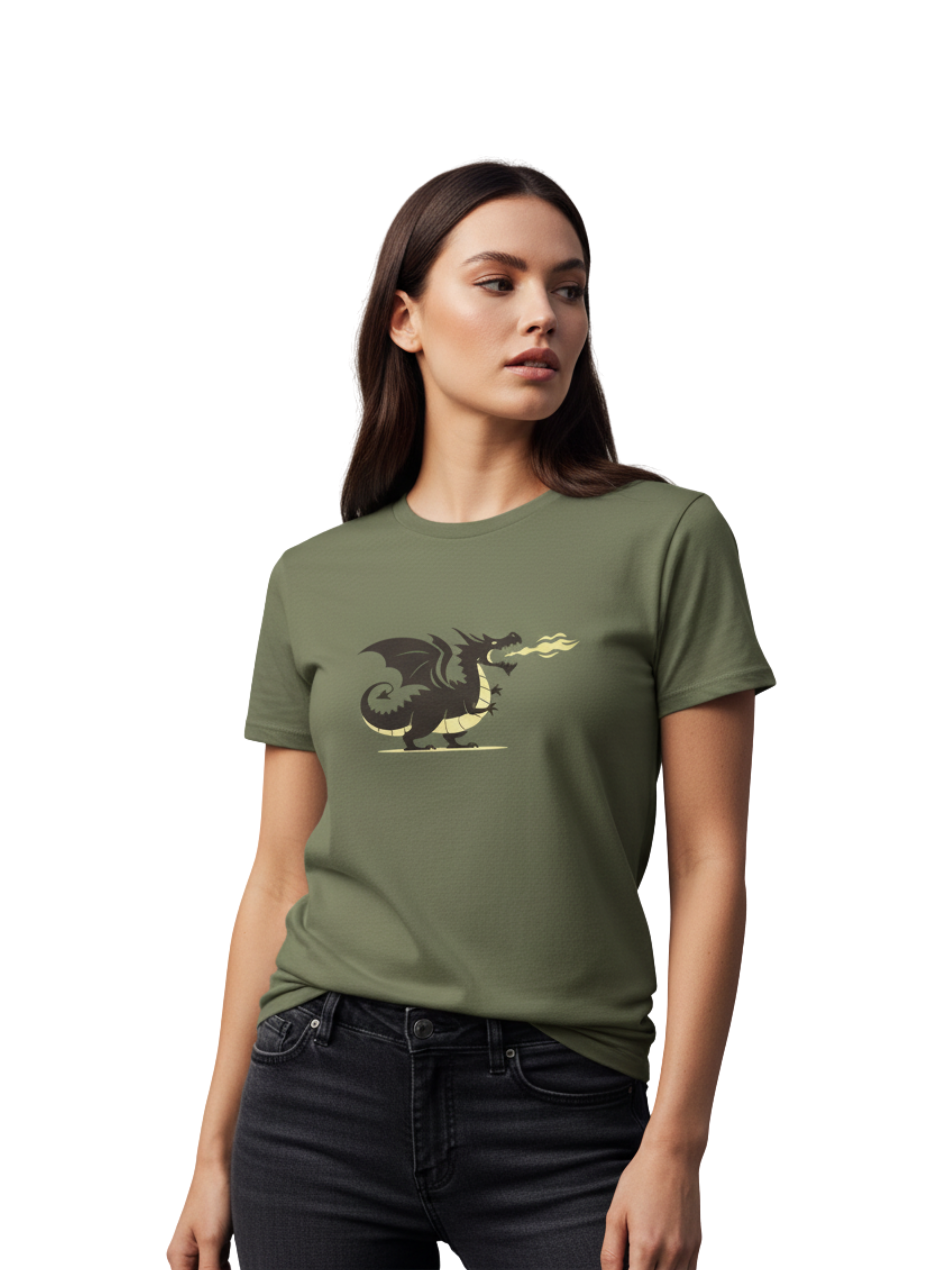 Dragon Graphic Tee – Heavy Cotton Comfort for Fantasy Fans