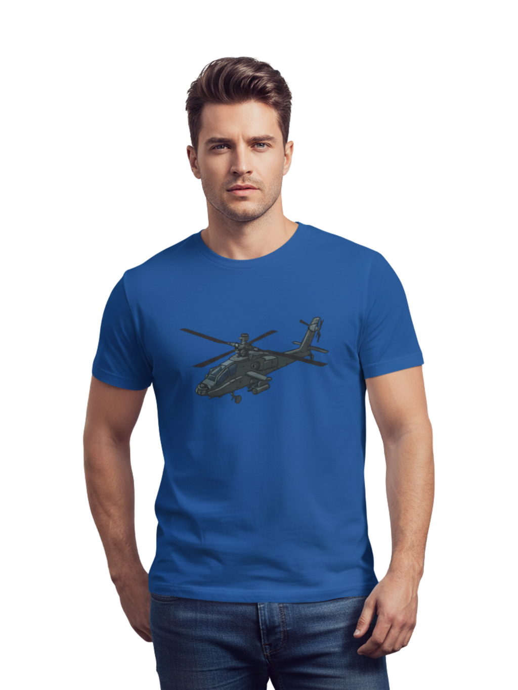 Helicopter Graphic Tee – Heavy Cotton Comfort for Aviation Fans
