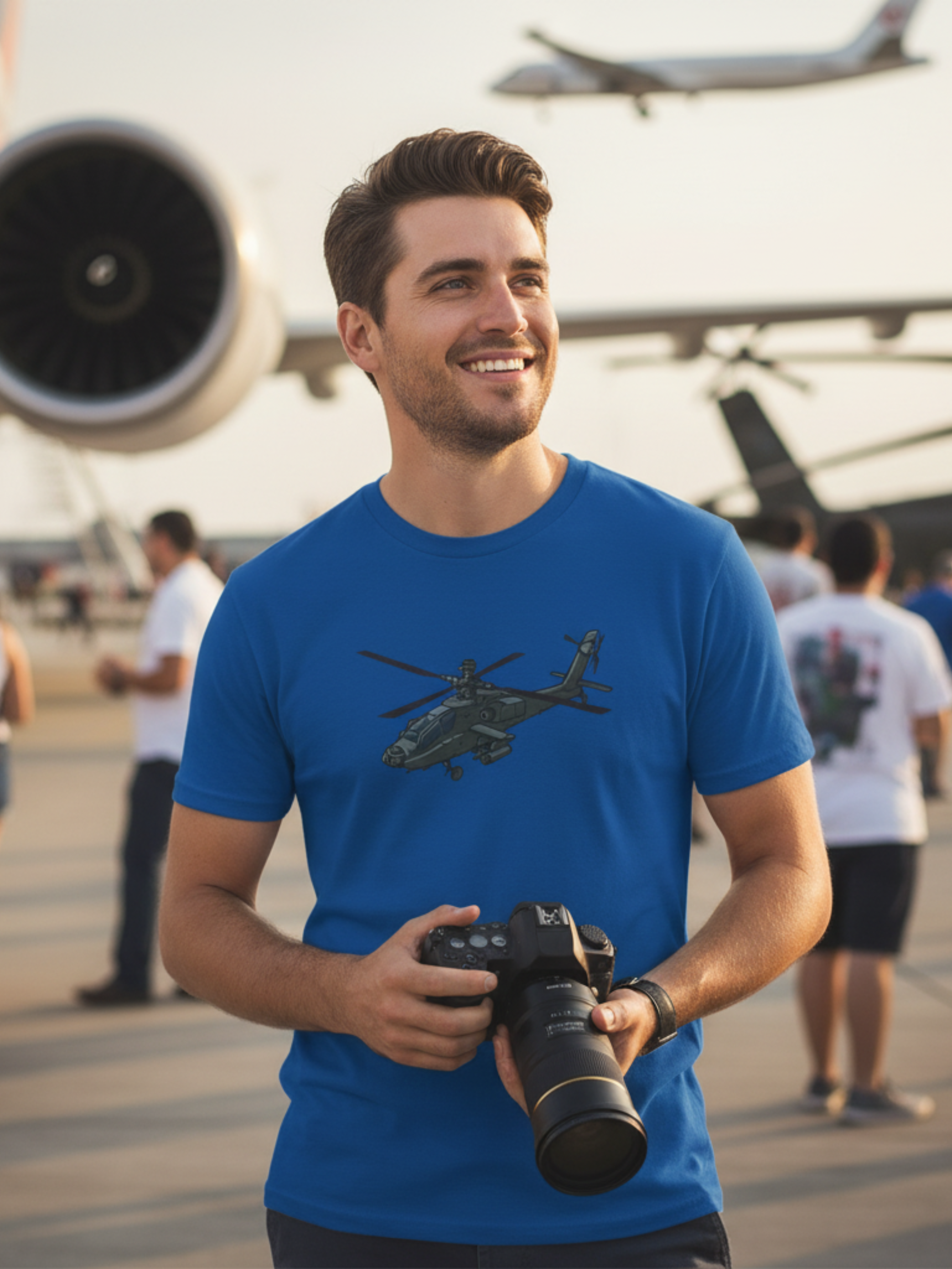 Helicopter Graphic Tee – Heavy Cotton Comfort for Aviation Fans