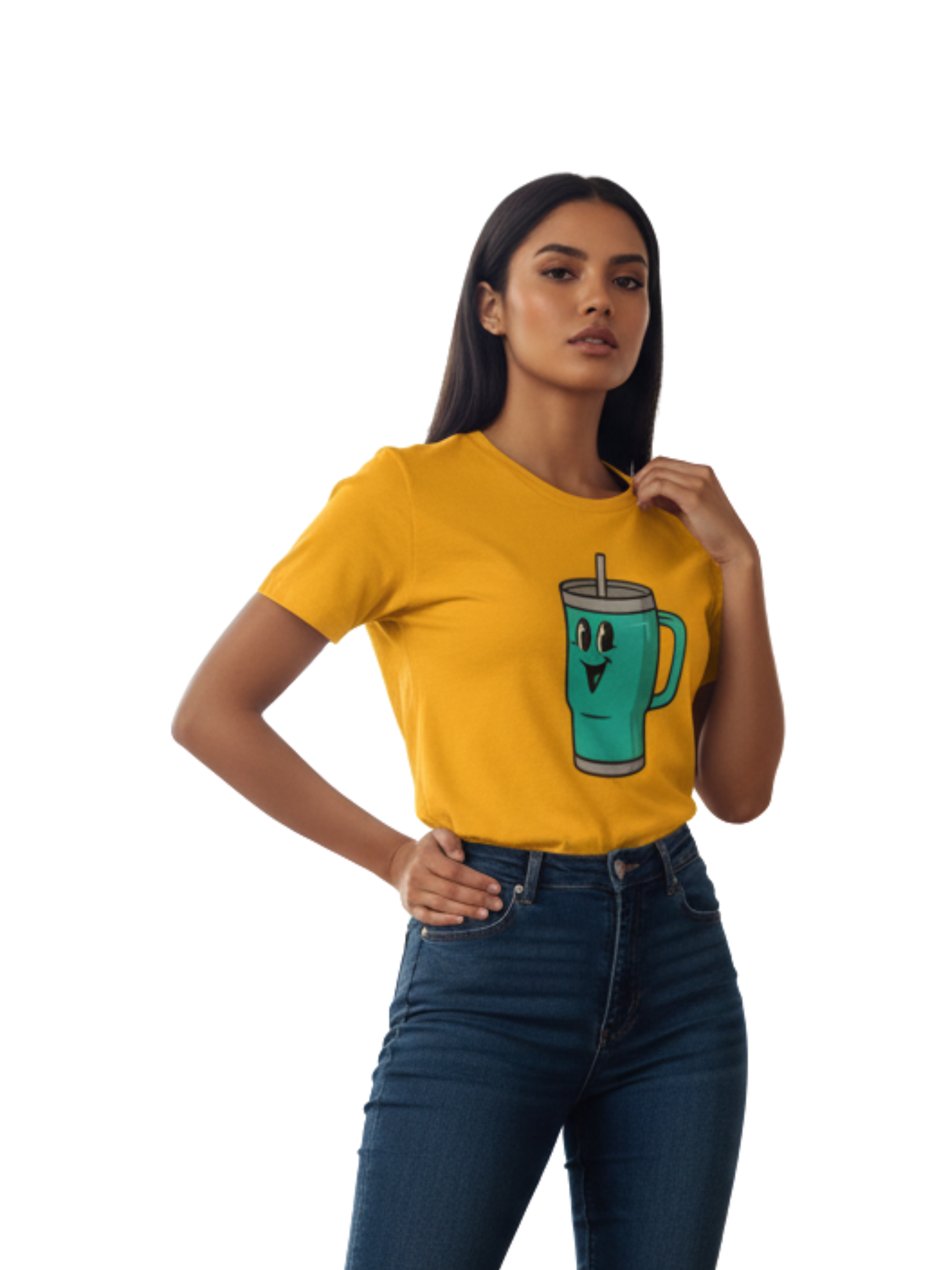 Cartoon Drink Tee – Fun Graphic Style for Coffee & Drink Lovers