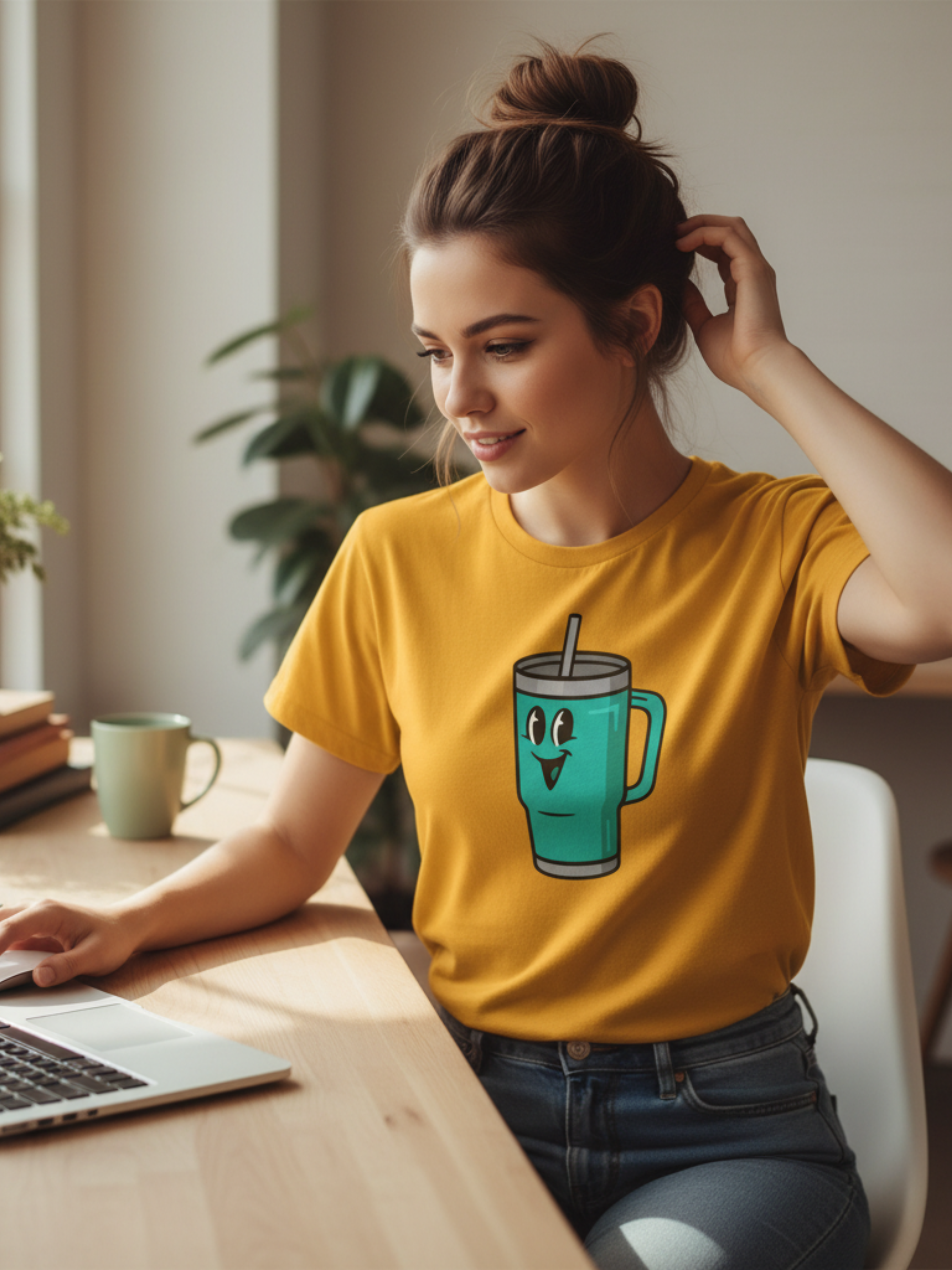 Cartoon Drink Tee – Fun Graphic Style for Coffee & Drink Lovers