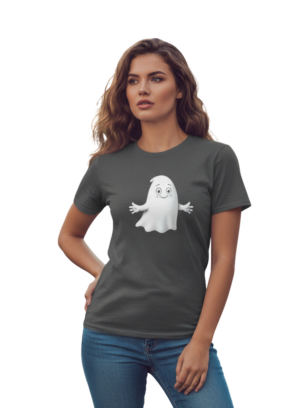 Adorable Ghost Tee – Cute & Spooky Halloween Shirt for All Ages
