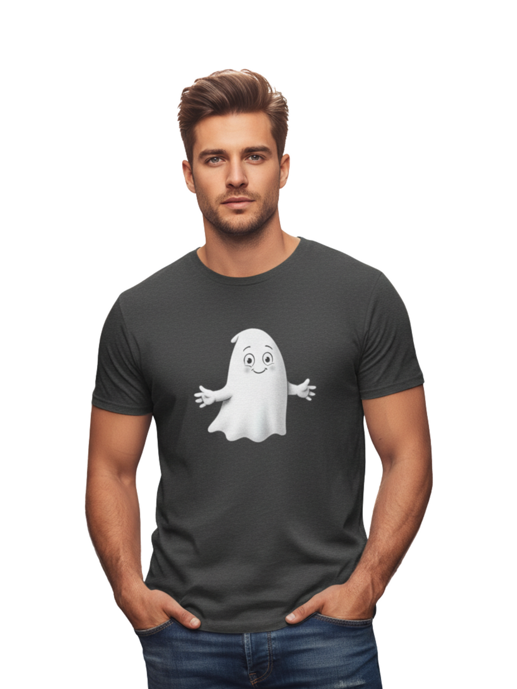 Adorable Ghost Tee – Cute & Spooky Halloween Shirt for All Ages