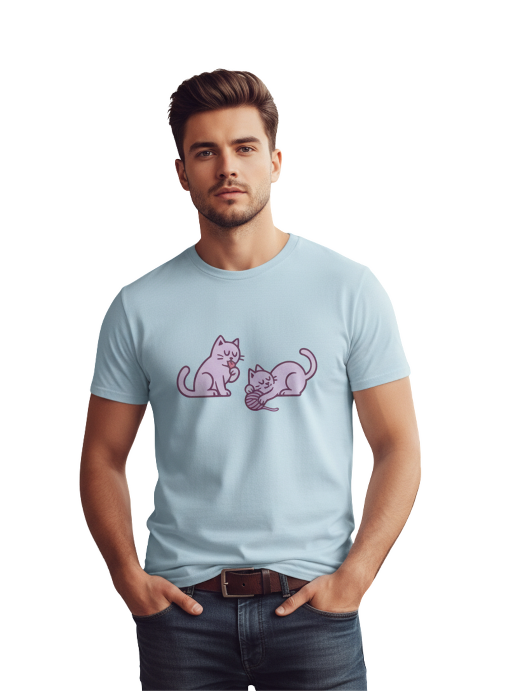 Playful Cat Tee – Cute Graphic Shirt for Cat Lovers
