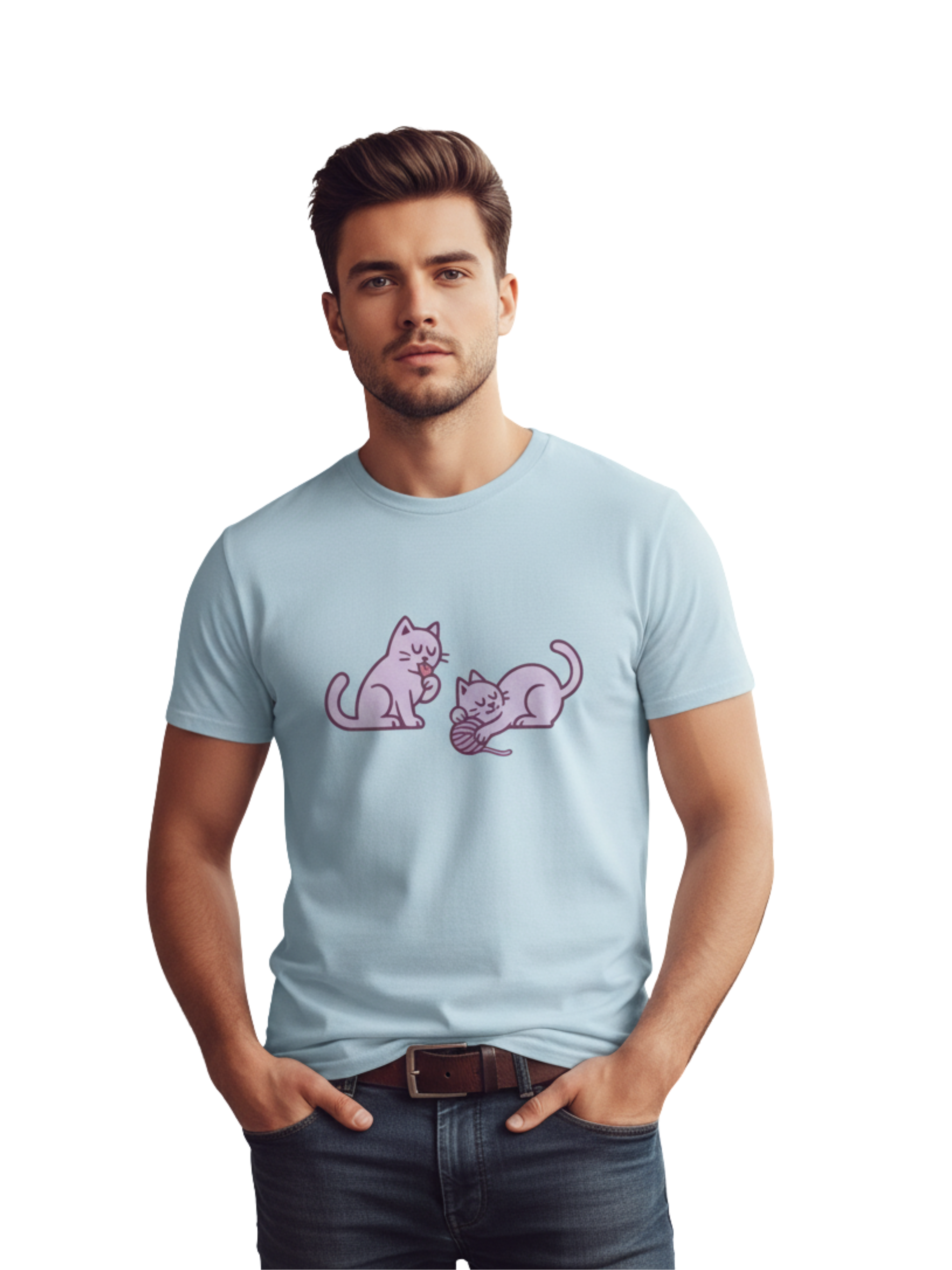 Playful Cat Tee – Cute Graphic Shirt for Cat Lovers