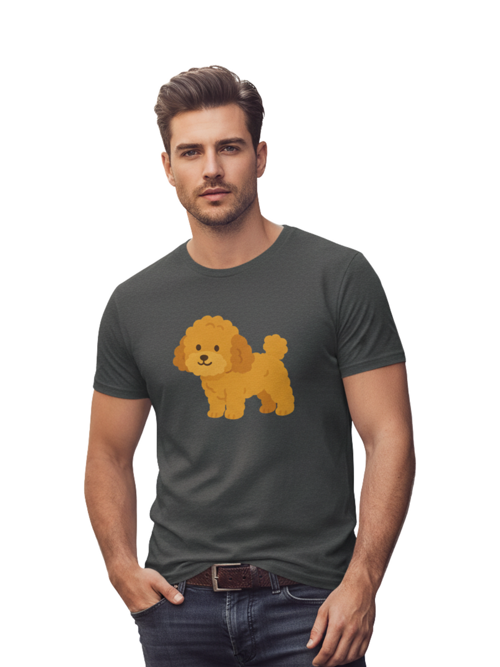 Cute Dog Illustration Tee – Fun Graphic Shirt for Pet Lovers