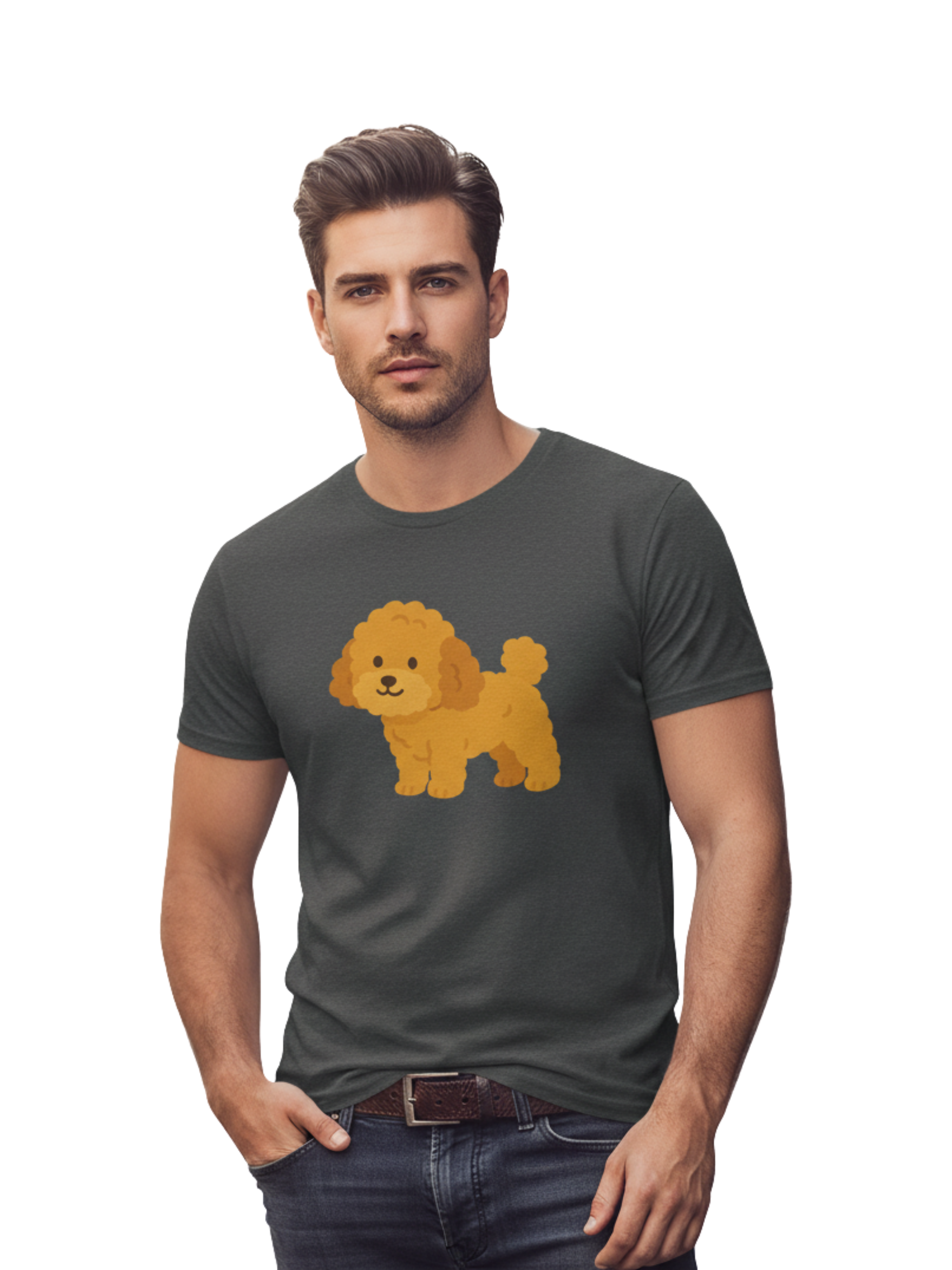 Cute Dog Illustration Tee – Fun Graphic Shirt for Pet Lovers