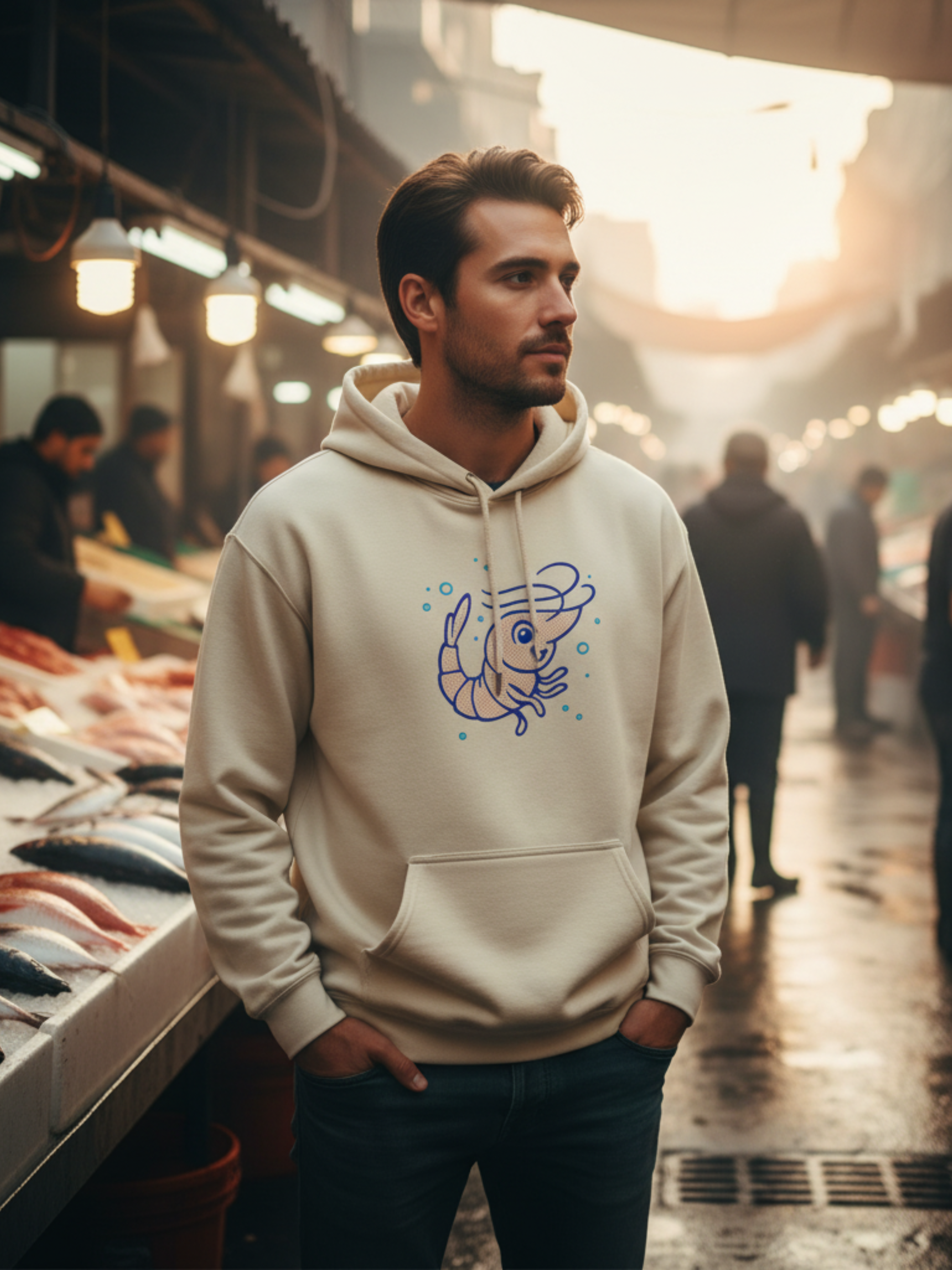 Playful Shrimp Hoodie – Fun, Cozy Sweatshirt for Everyday Style