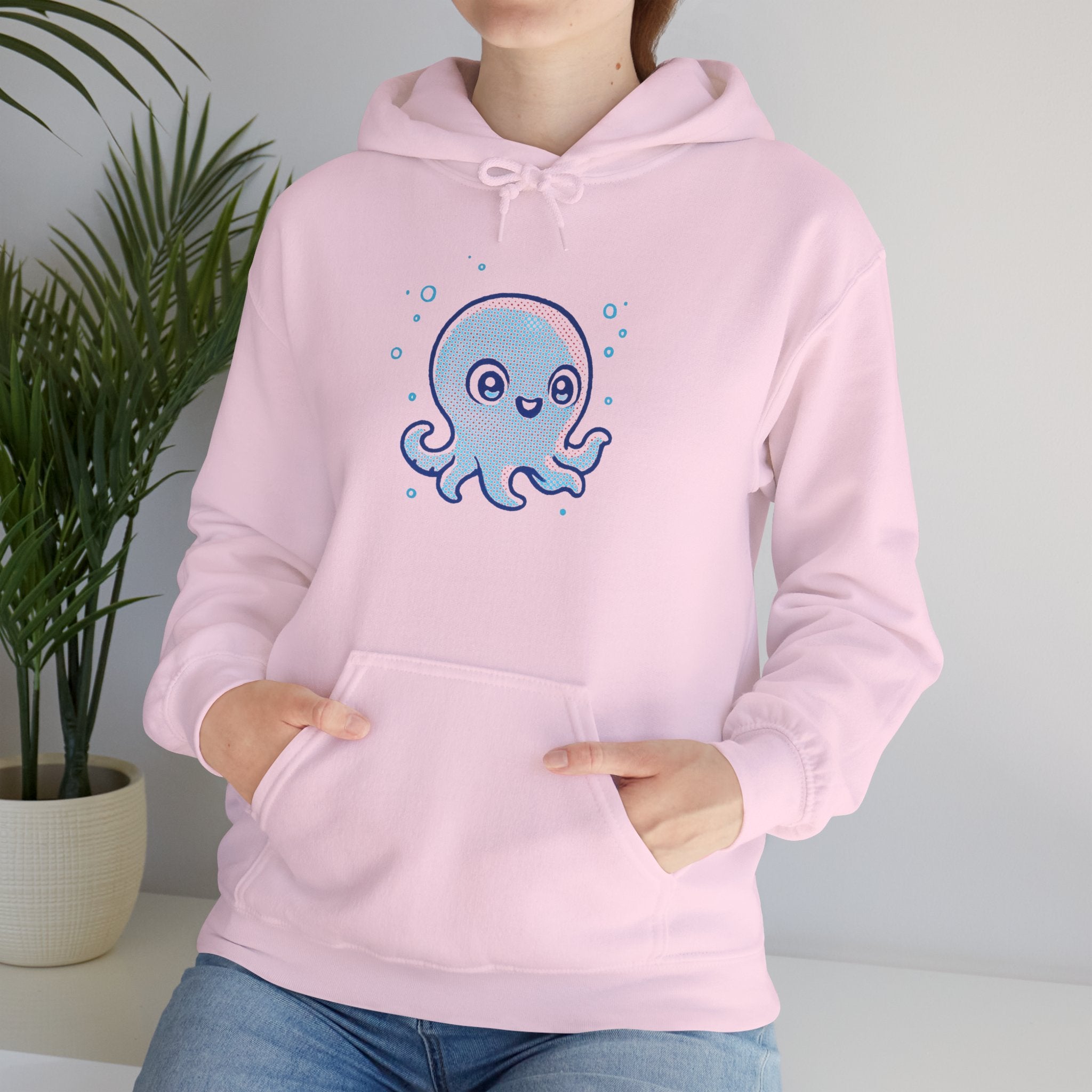 Cute Octopus Hoodie for Ocean Lovers, Unisex Pullover, Sea Creature Sweatshirt, Gift for Kids and Adults, Fun Beach Wear