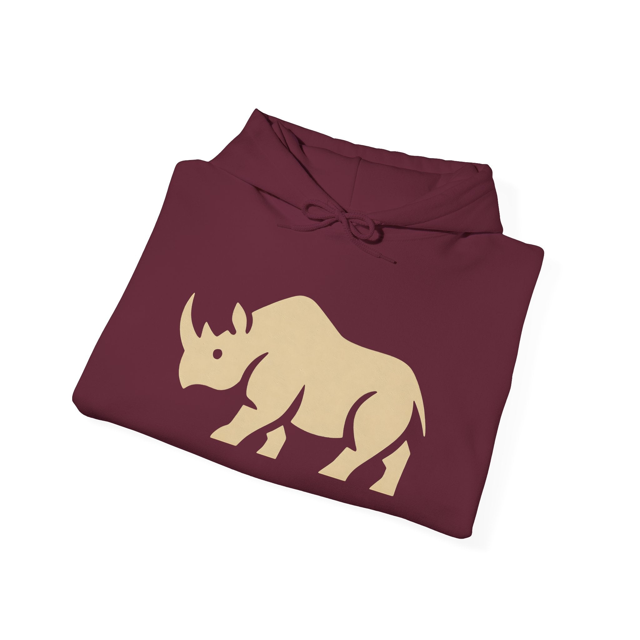 Rhinoceros Graphic Unisex Hoodie, Casual Wear, Eco-Friendly Sweatshirt, Gift for Animal Lovers, Nature-Inspired Apparel