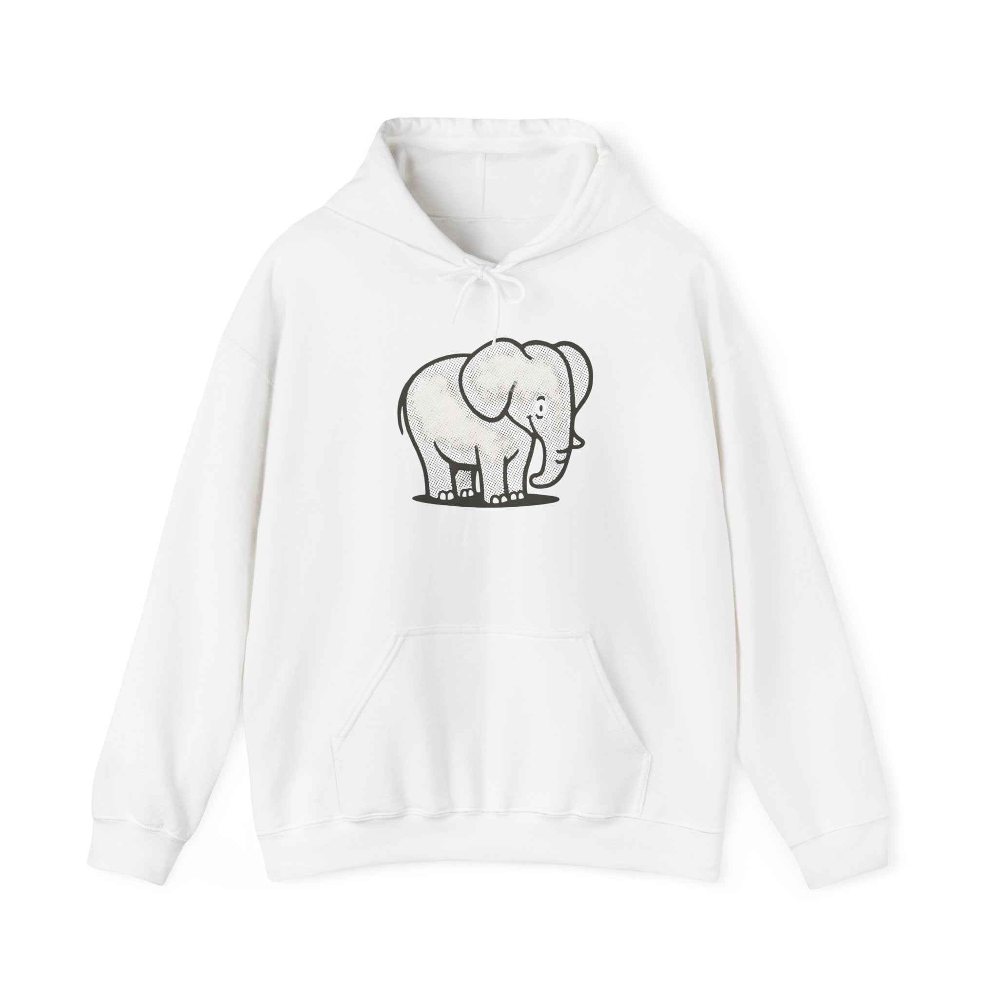 Cute Elephant Graphic Unisex Hoodie, Animal Lover Gift, Cozy Sweatshirt for Men and Women, Perfect for Birthdays, Animal-Themed Apparel